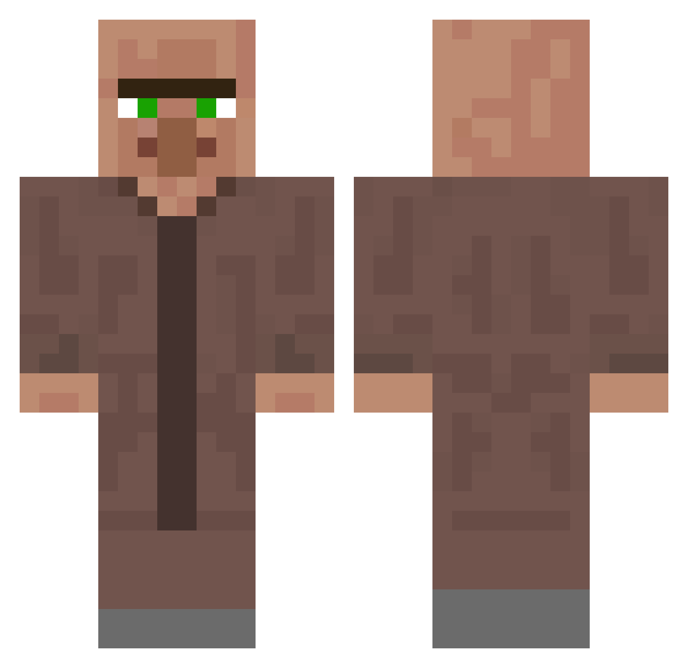 theonlyalex Minecraft skin, front and back view