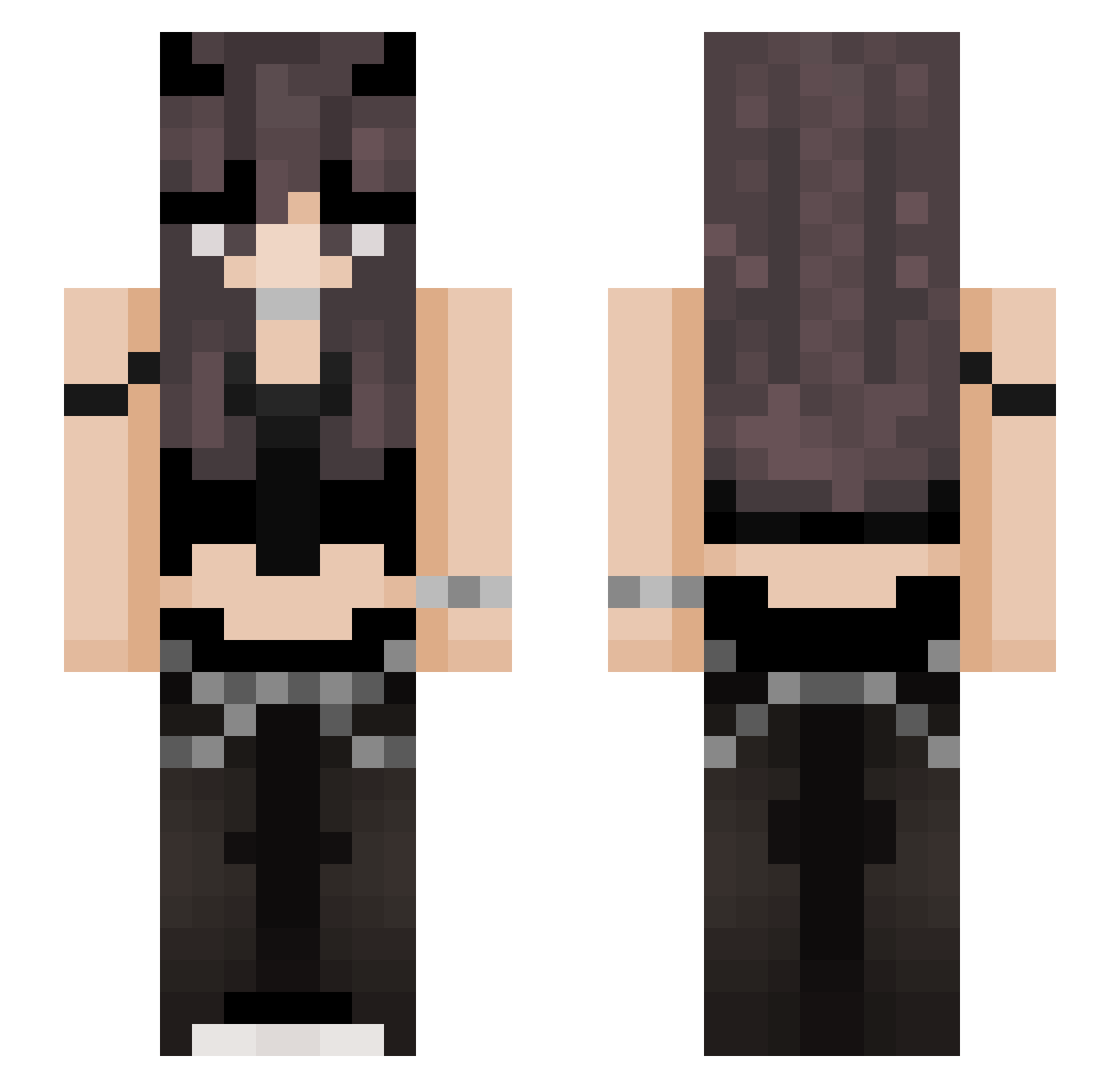plebbsterz Minecraft skin, front and back view