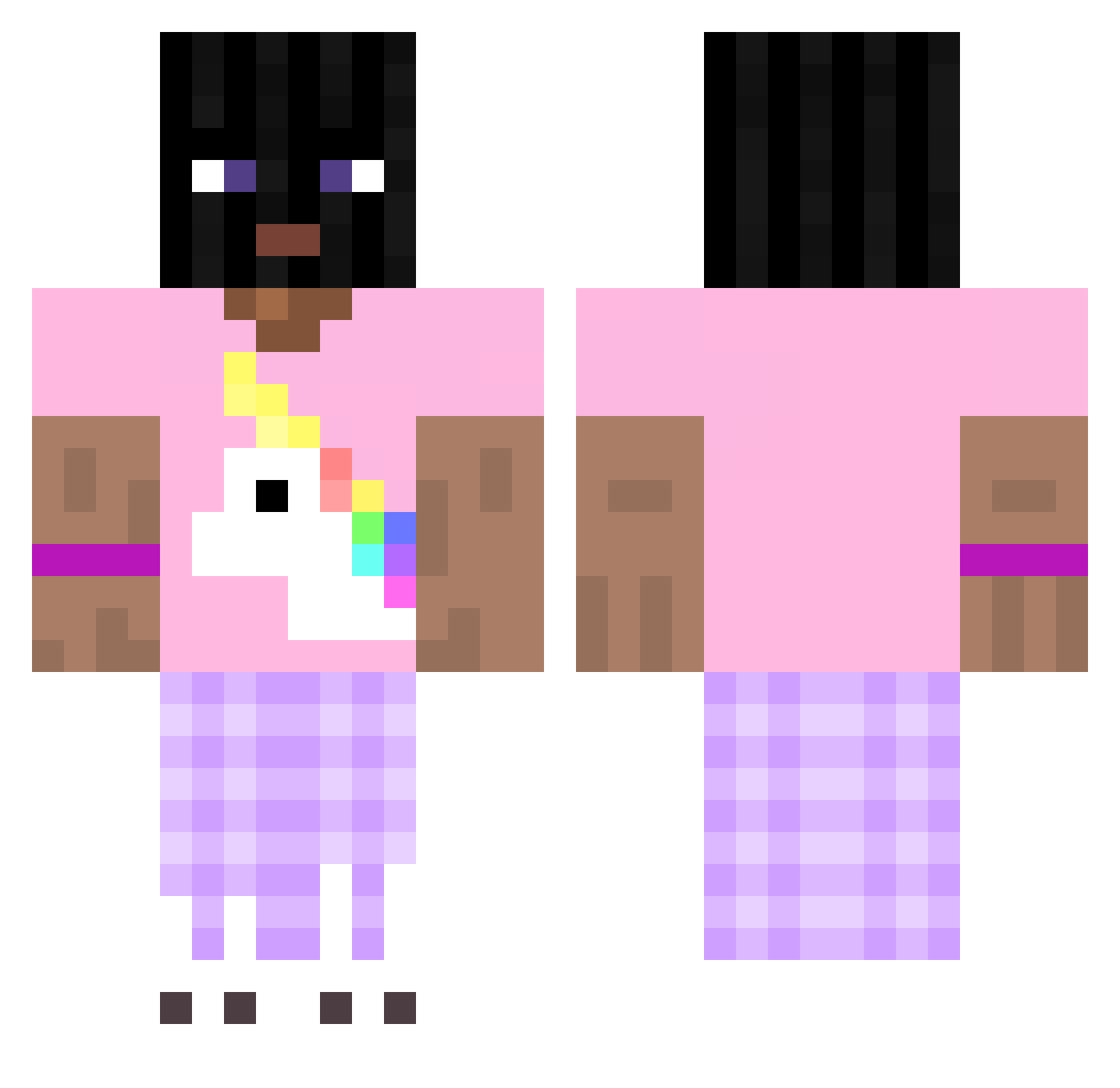 G3TP0W3R Minecraft skin, front and back view