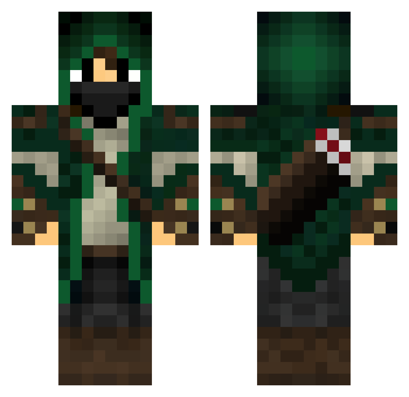 Oscarmike06 Minecraft skin, front and back view