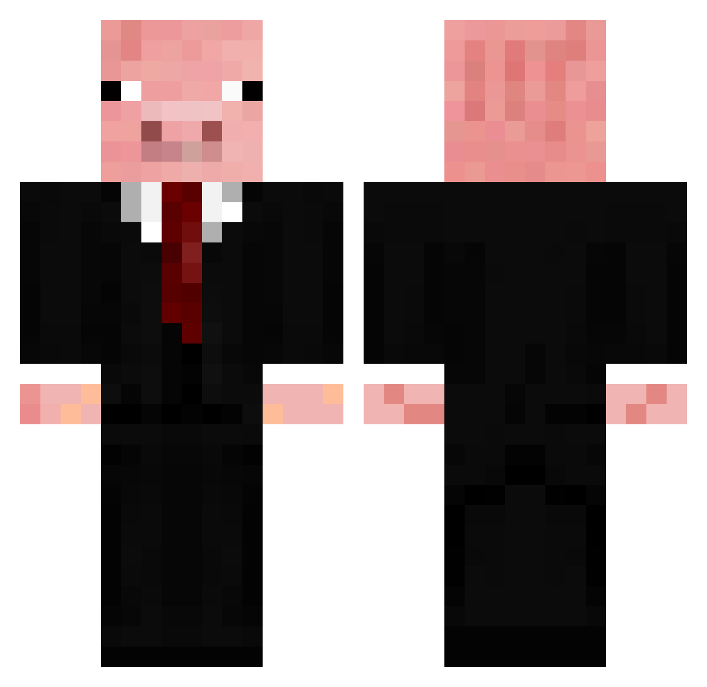 Vixito07 Minecraft skin, front and back view