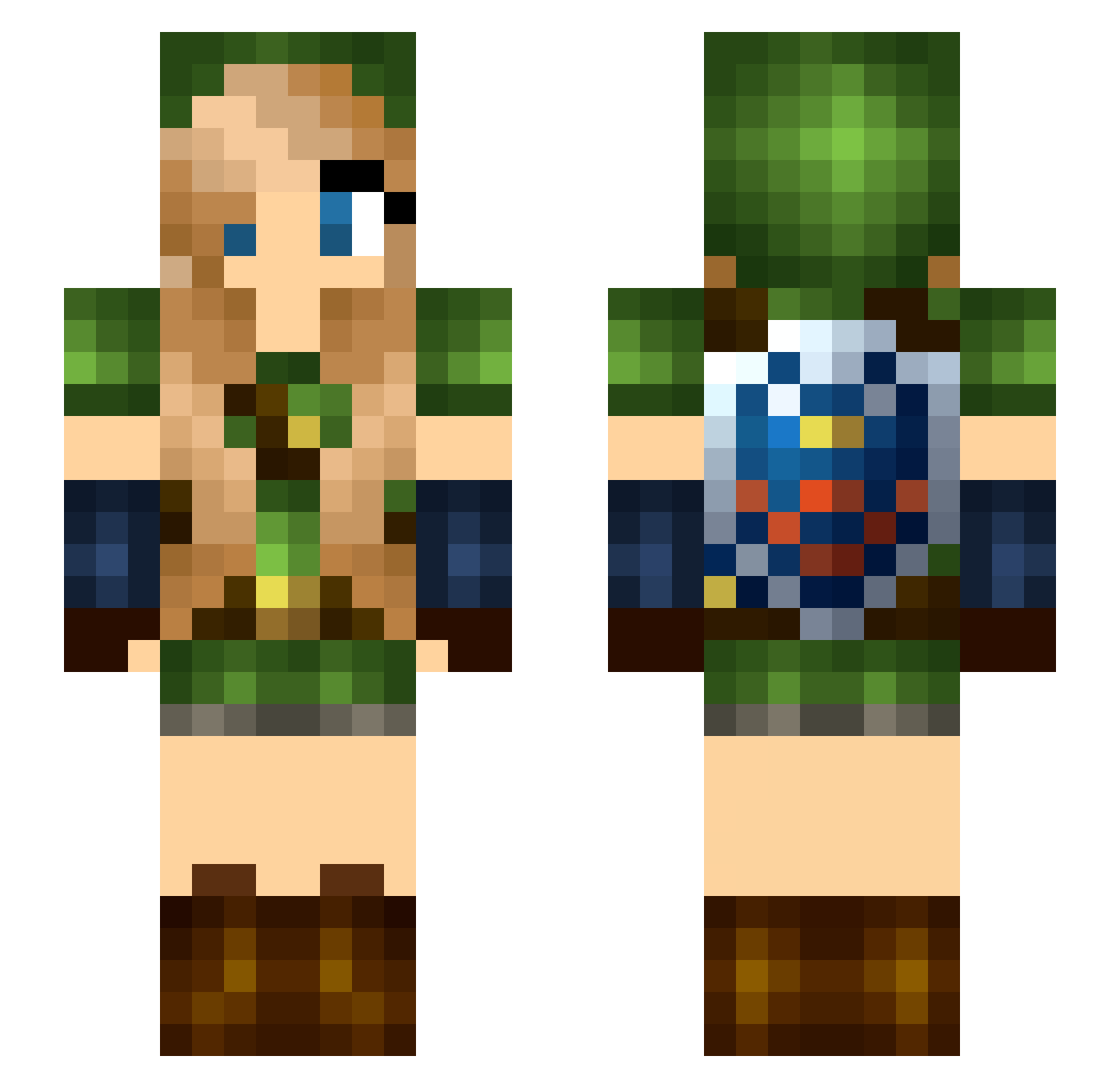 annam Minecraft skin, front and back view