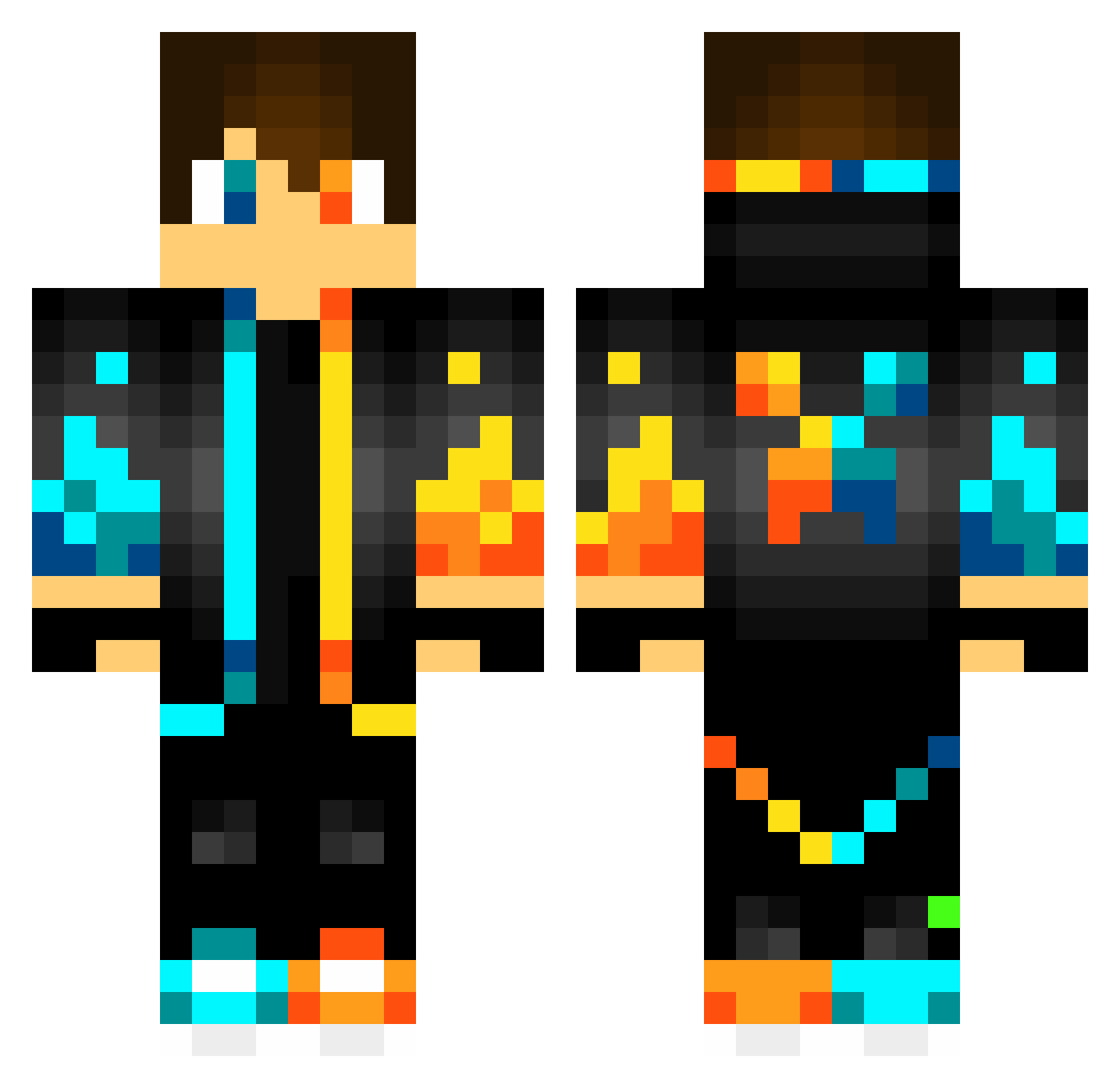 Braxxis2005 Minecraft skin, front and back view