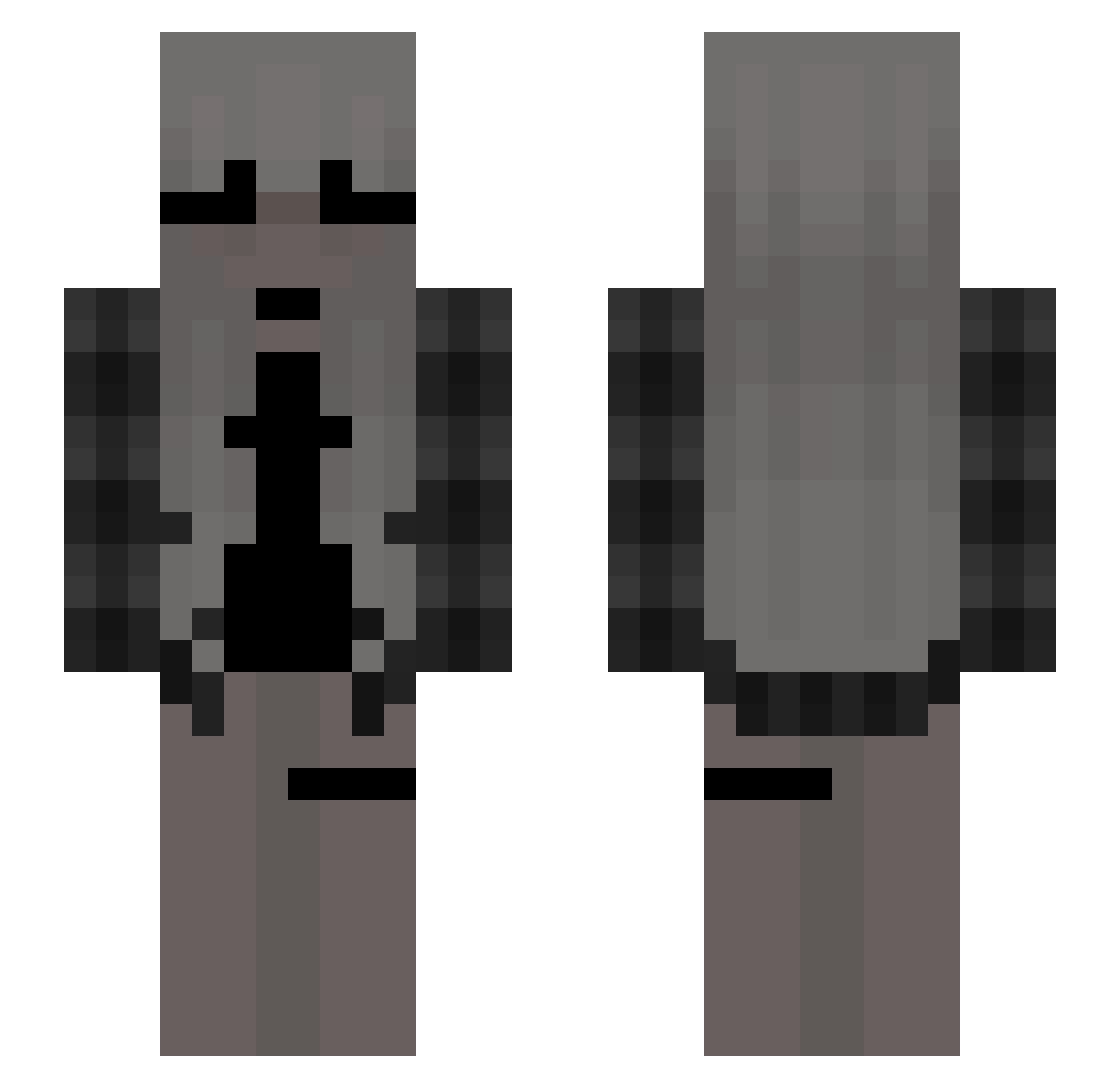 tlmiracle Minecraft skin, front and back view
