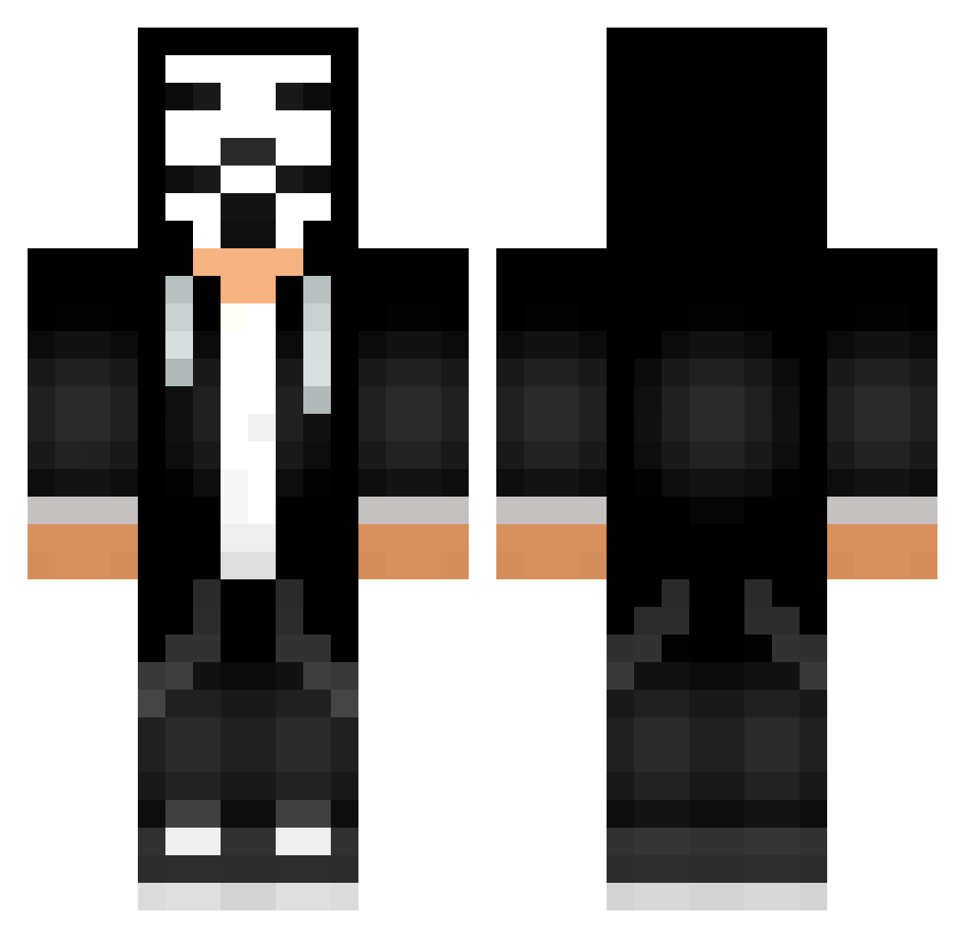 Alex_LP Minecraft skin, front and back view