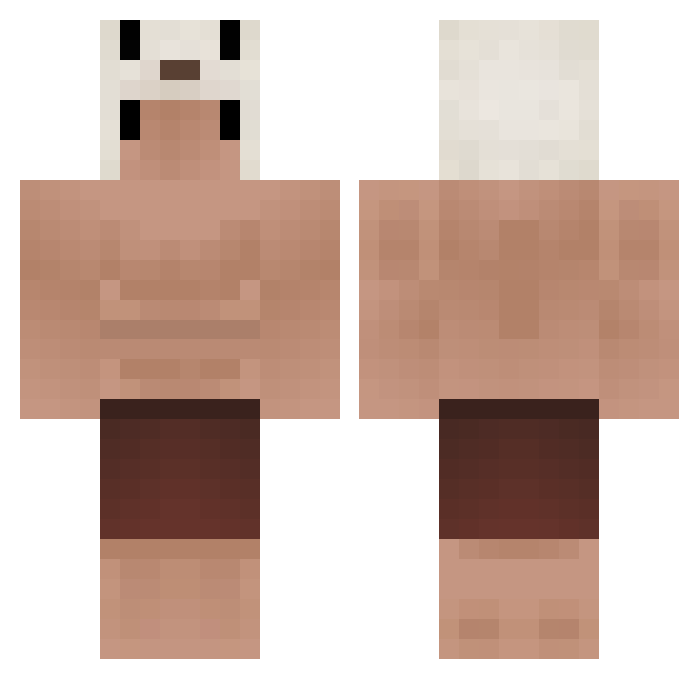 twelvehourturn Minecraft skin, front and back view