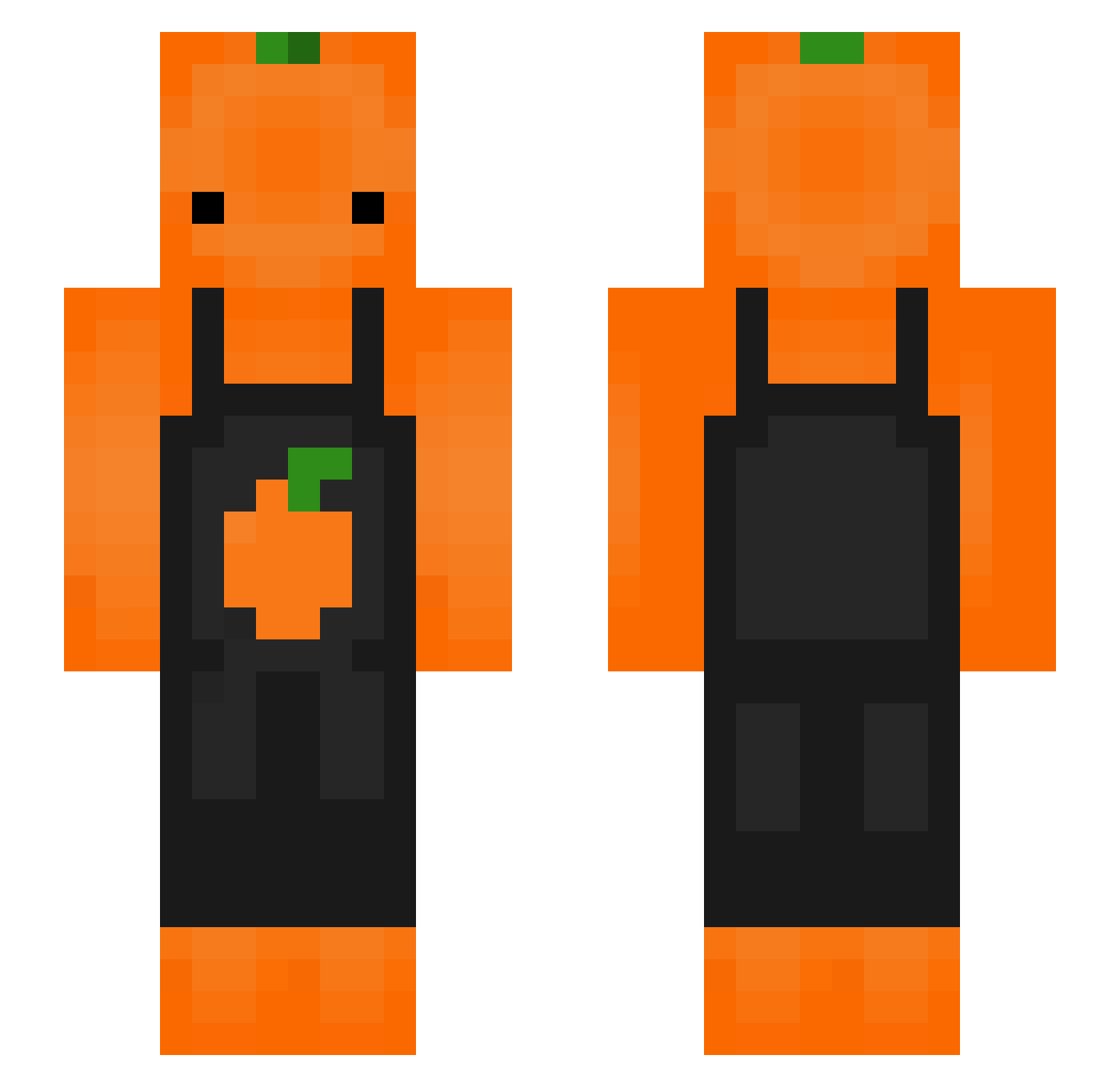 TheZefyras Minecraft skin, front and back view