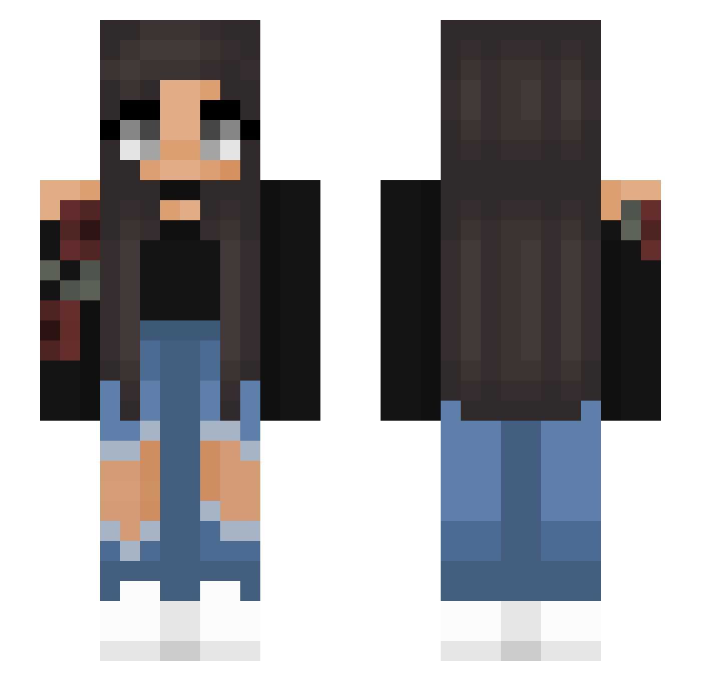 Quinn754 Minecraft skin, front and back view