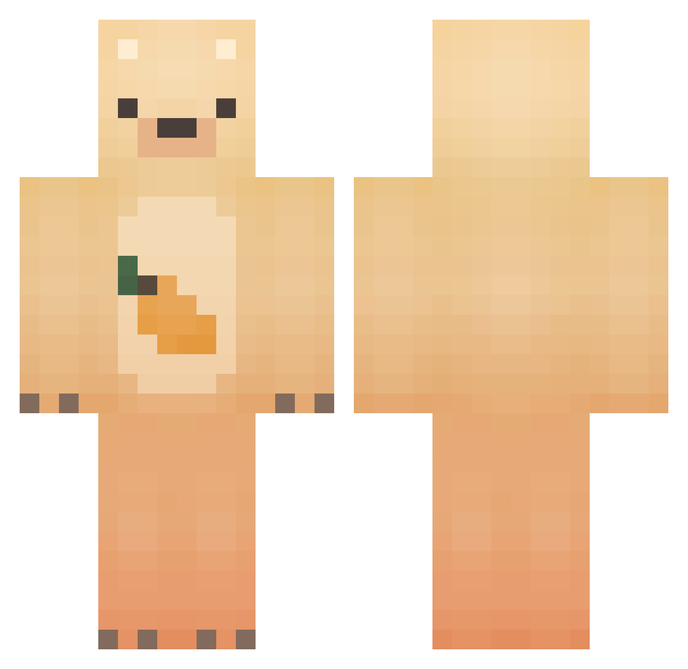 just_mango_ Minecraft skin, front and back view