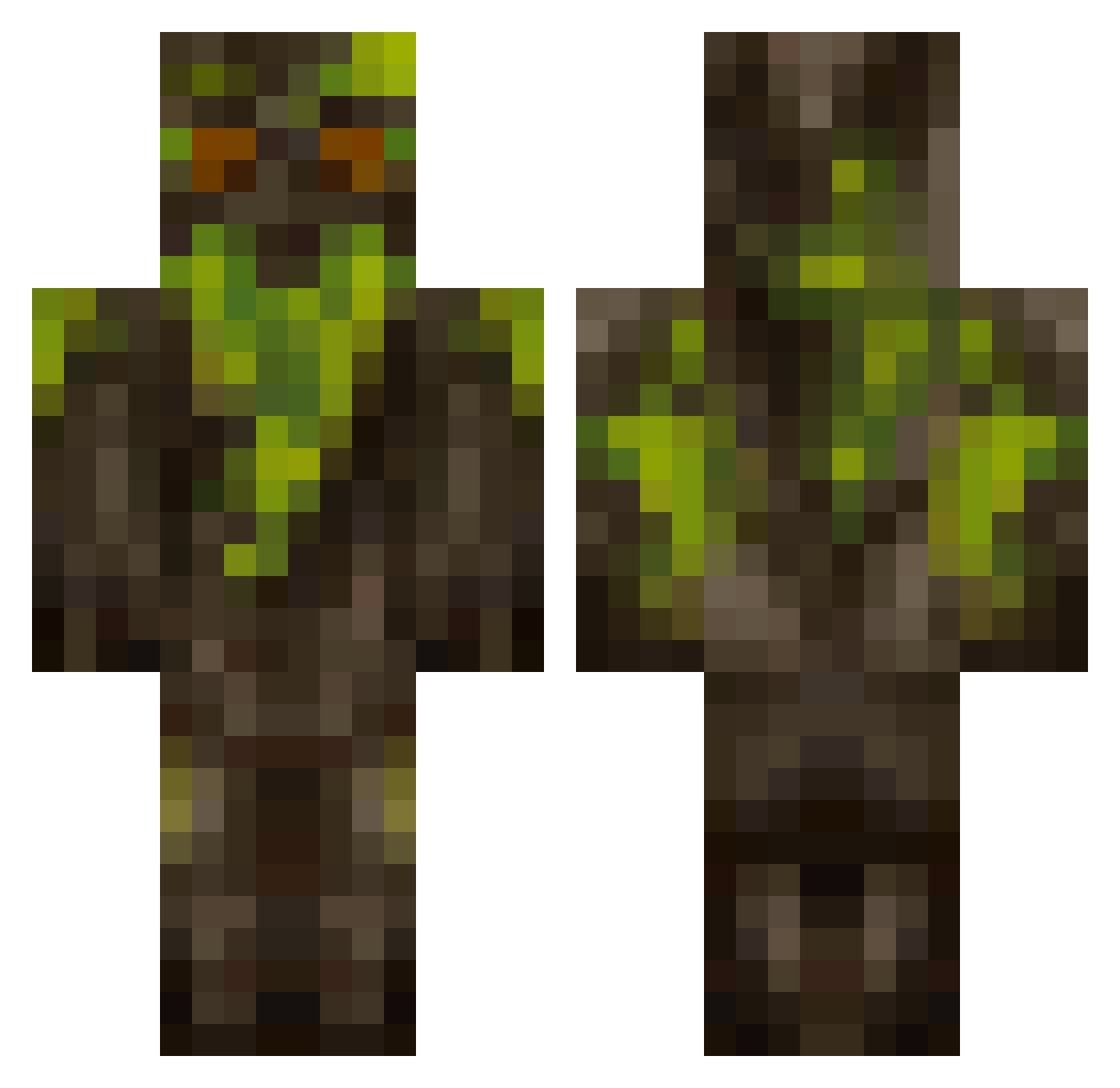 TomderMeister Minecraft skin, front and back view