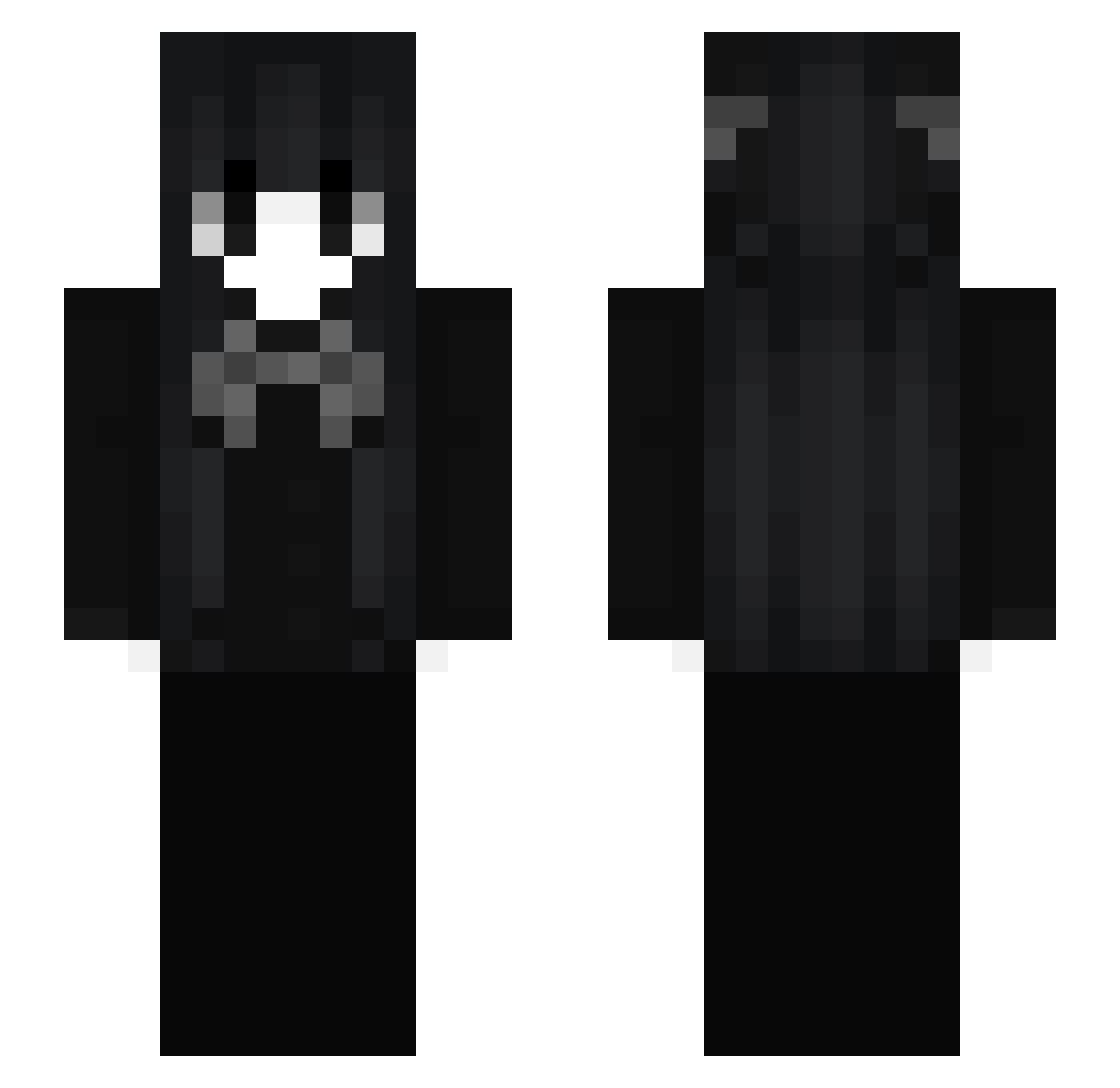 Veerail Minecraft skin, front and back view