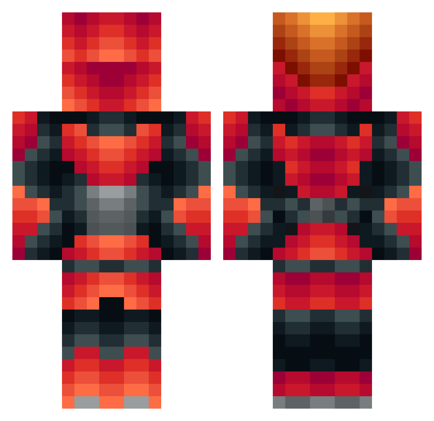 ZackDackDan Minecraft skin, front and back view
