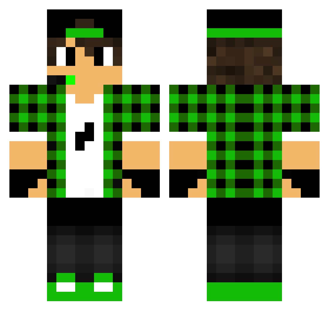 Azix_57 Minecraft skin, front and back view