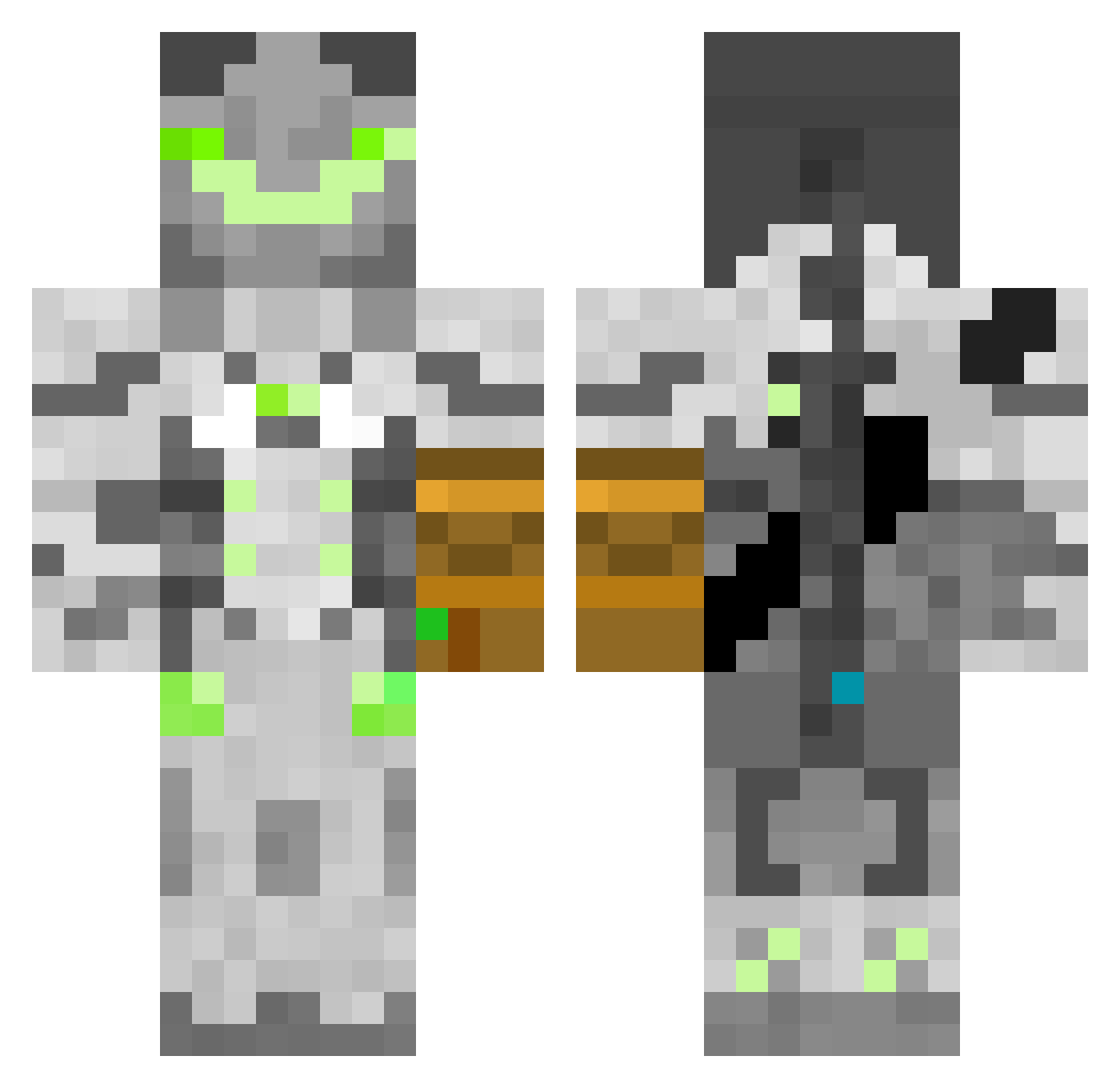 w4rtlog Minecraft skin, front and back view
