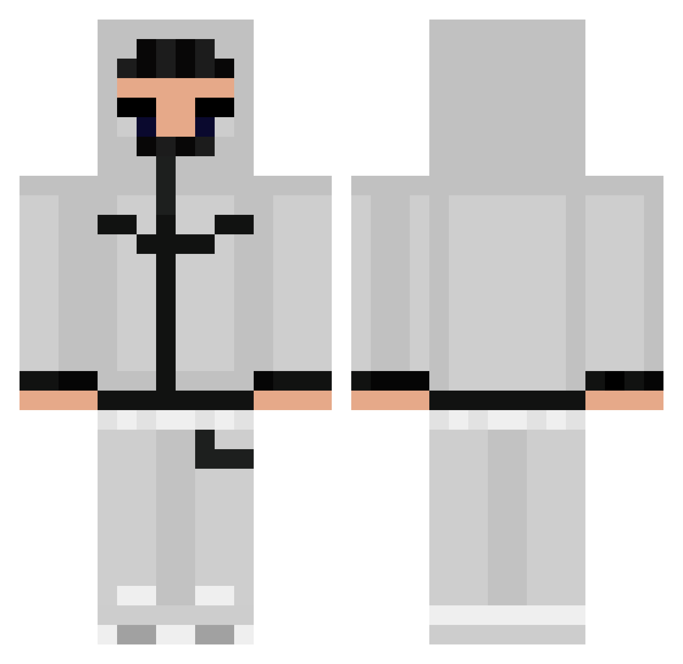Albaner_07 Minecraft skin, front and back view
