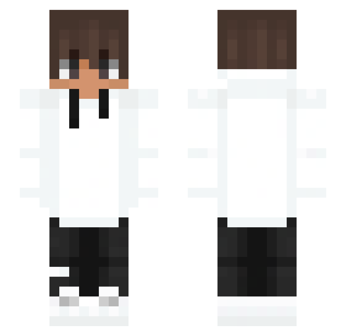 zFoz Minecraft skin, front and back view