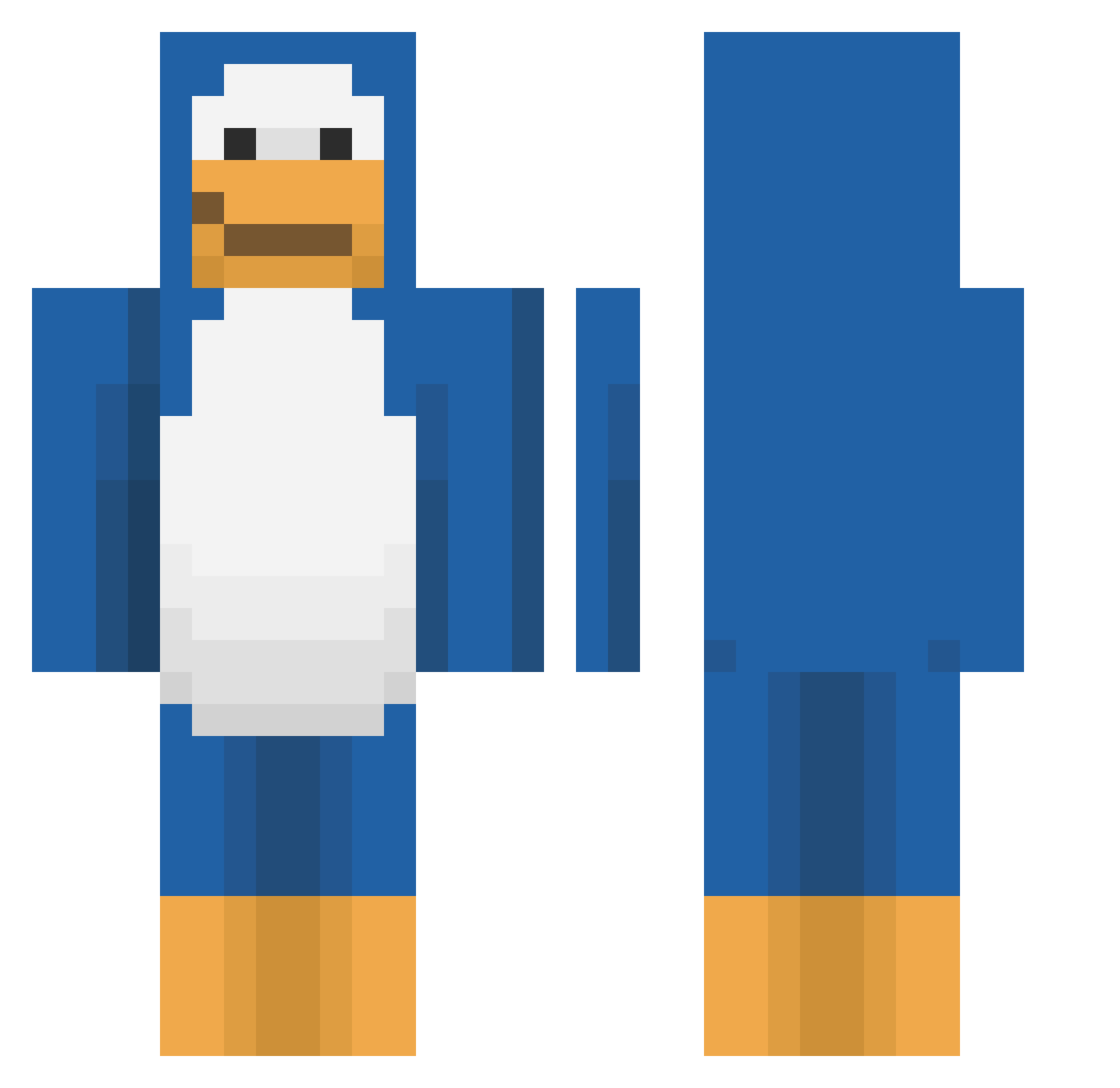 EMILOS_1 Minecraft skin, front and back view