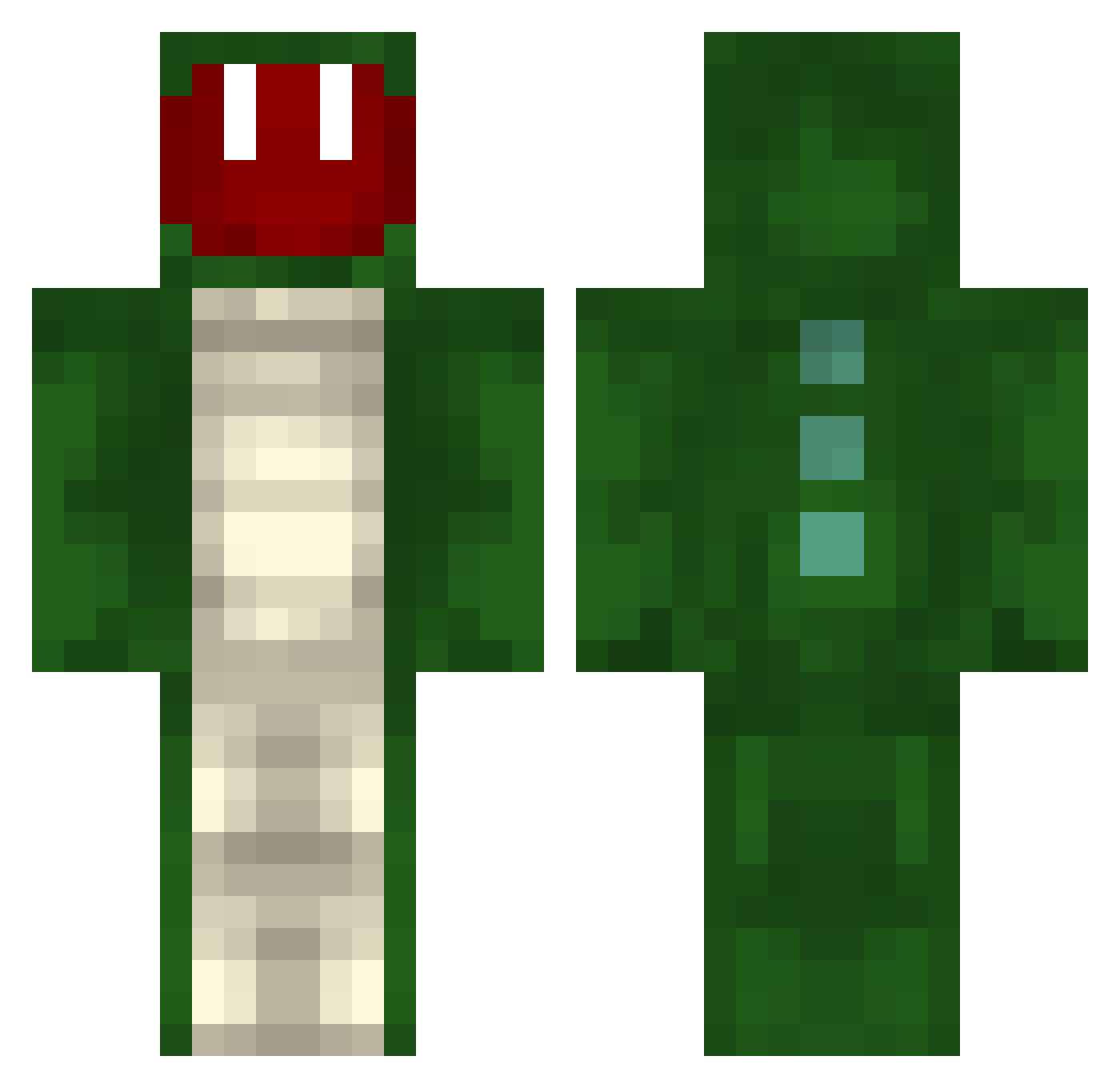 MasterSnake420 Minecraft skin, front and back view