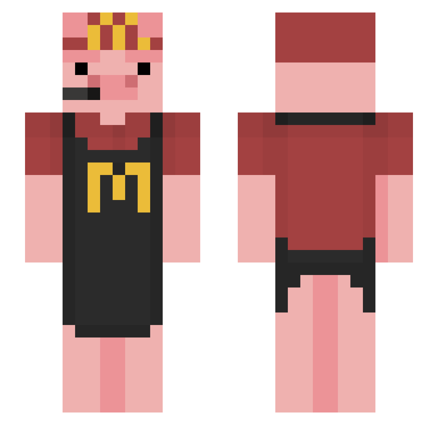 Laityy Minecraft skin, front and back view