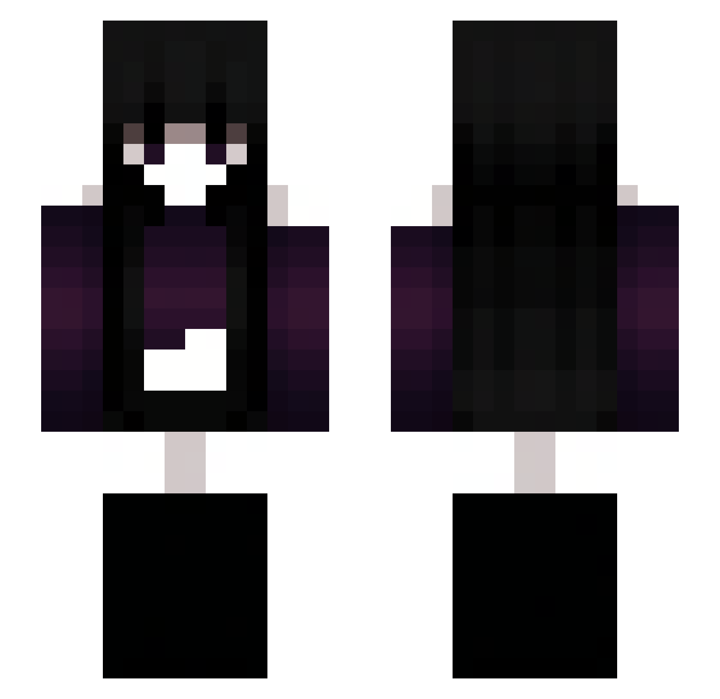 S0lvyn Minecraft skin, front and back view