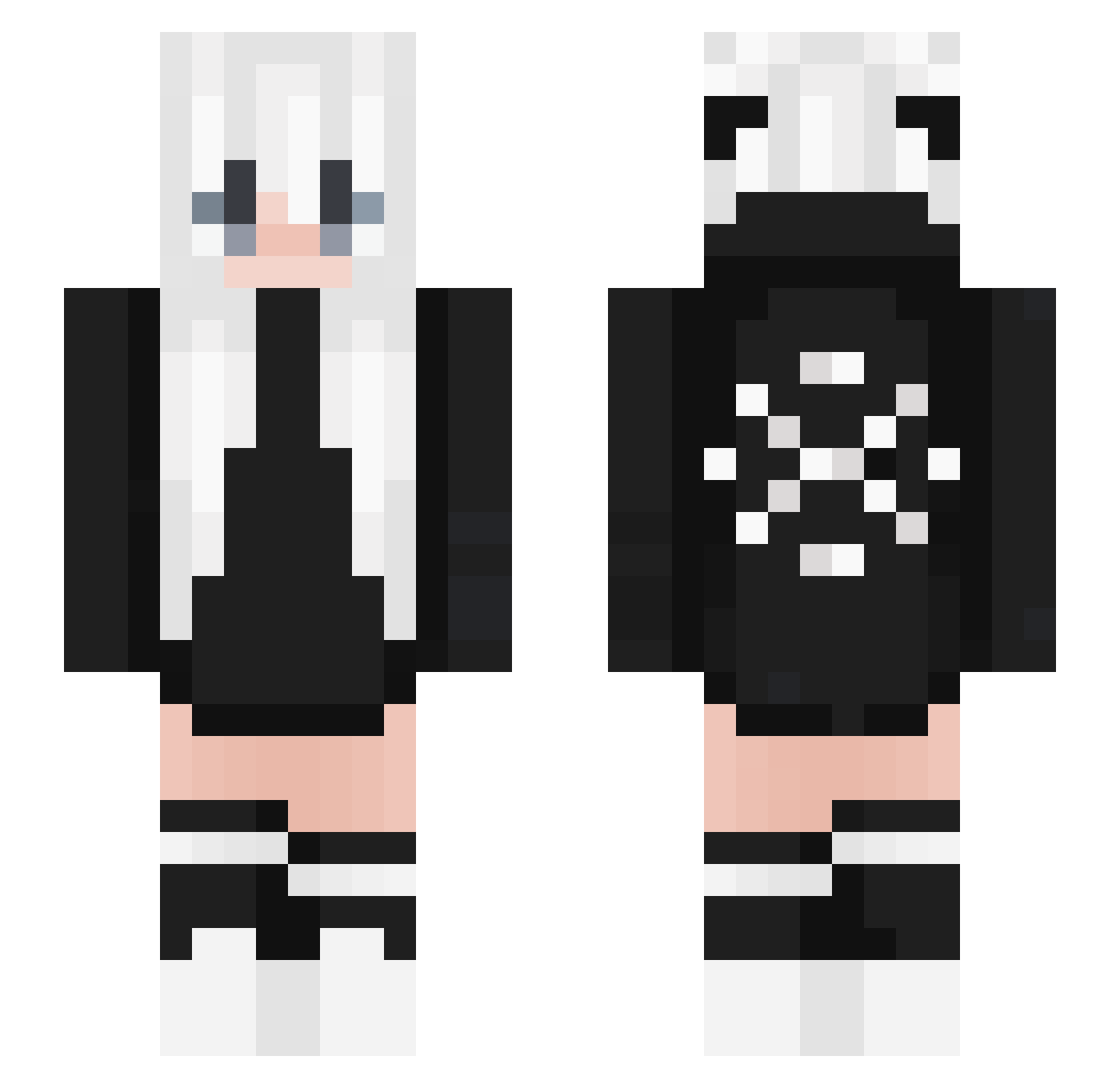 poojeez Minecraft skin, front and back view