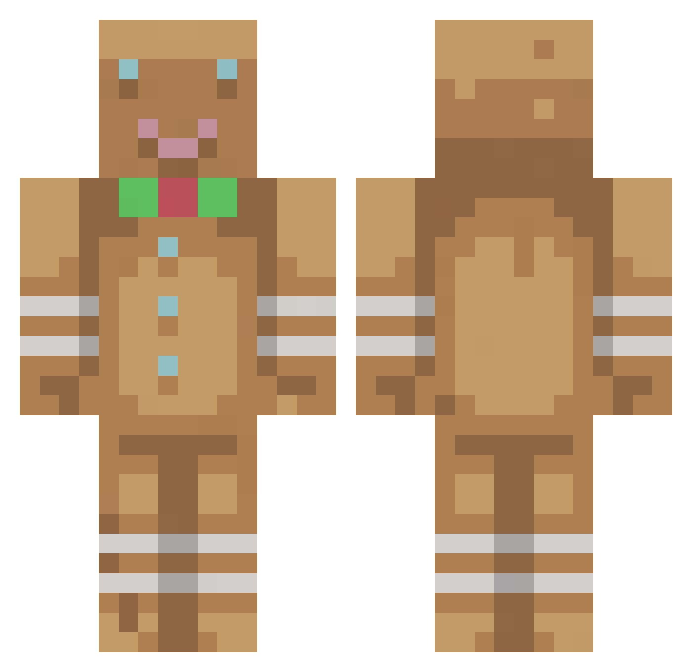 Neolein Minecraft skin, front and back view