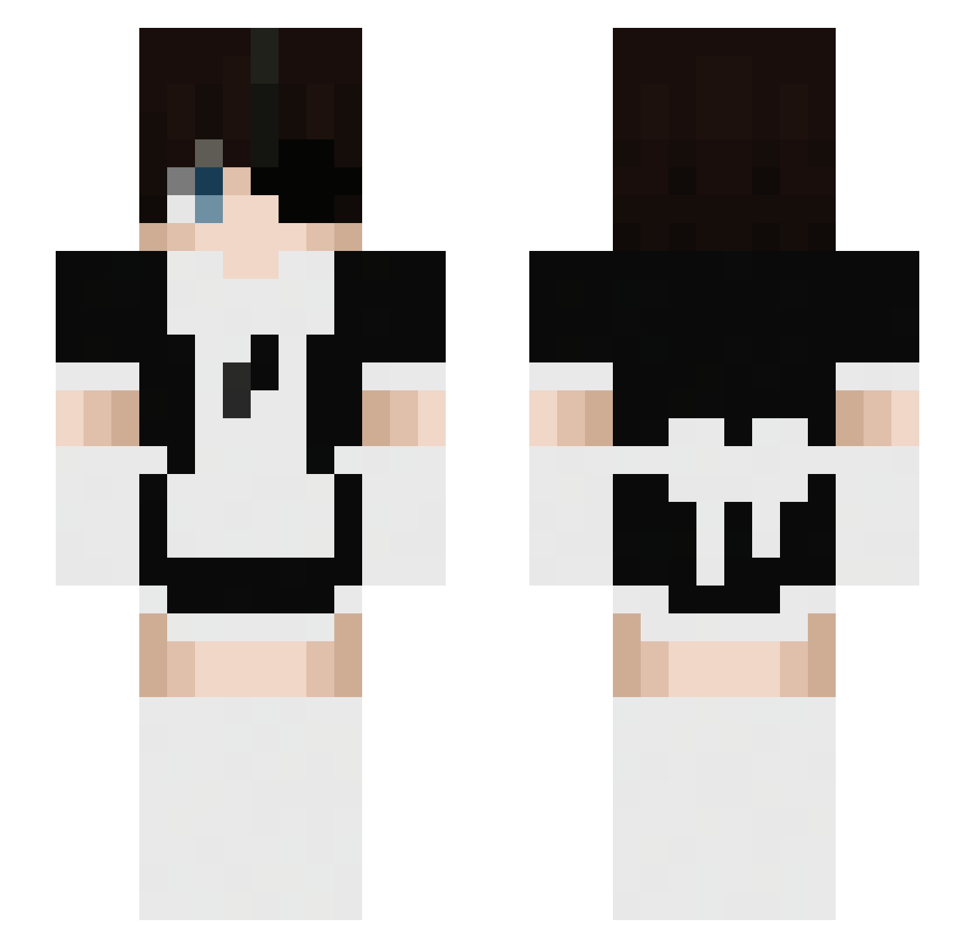 HannesXVI Minecraft skin, front and back view
