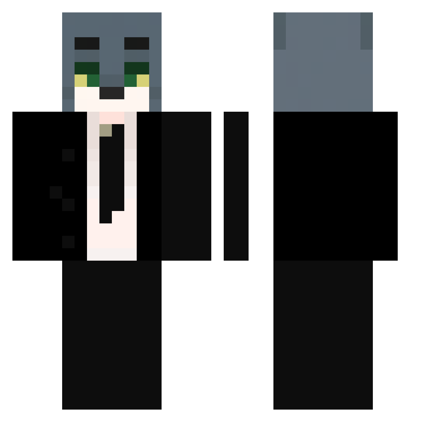 NookPSY Minecraft skin, front and back view