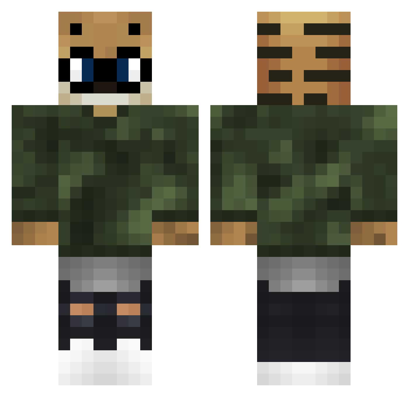 Emre33 Minecraft skin, front and back view
