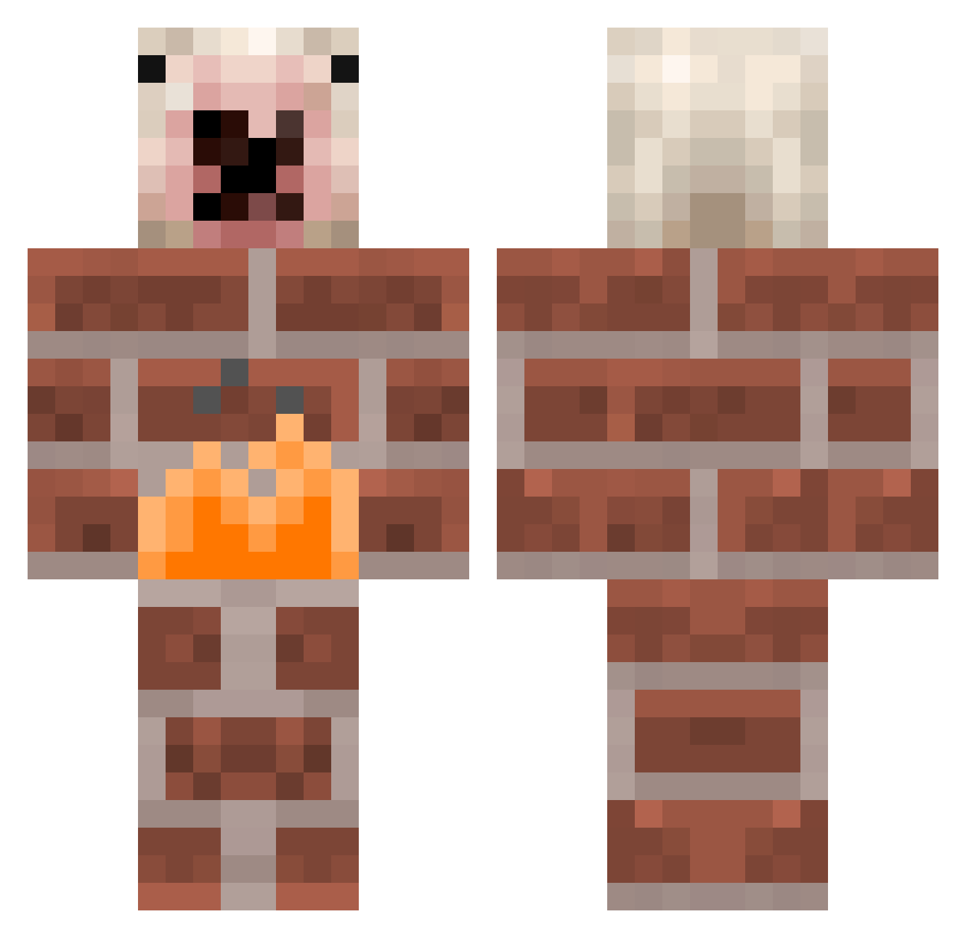 harryoh Minecraft skin, front and back view