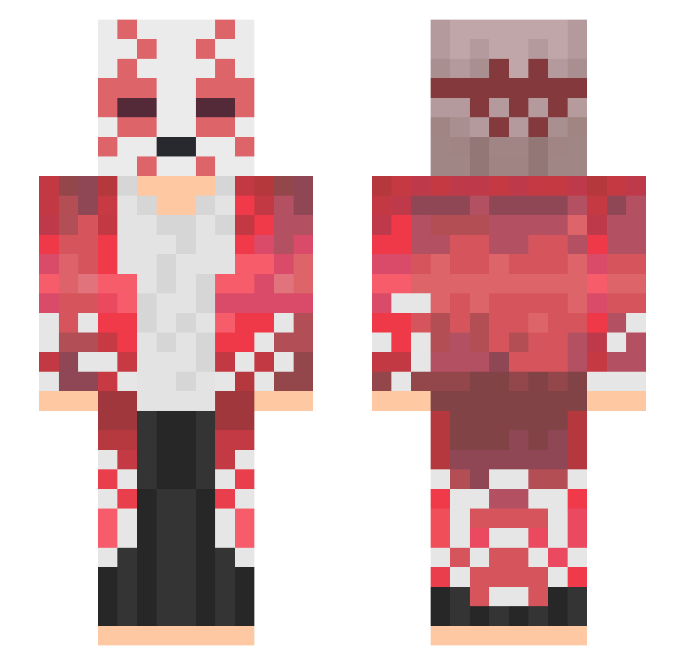 tormentad3facha Minecraft skin, front and back view