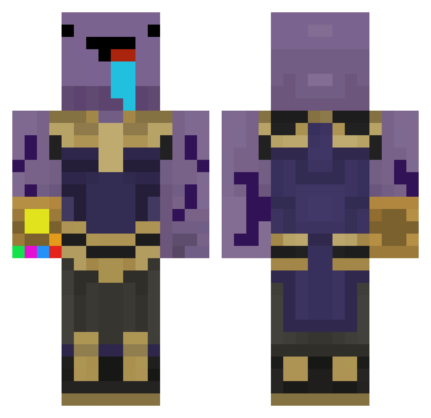 I_kill_vagt Minecraft skin, front and back view
