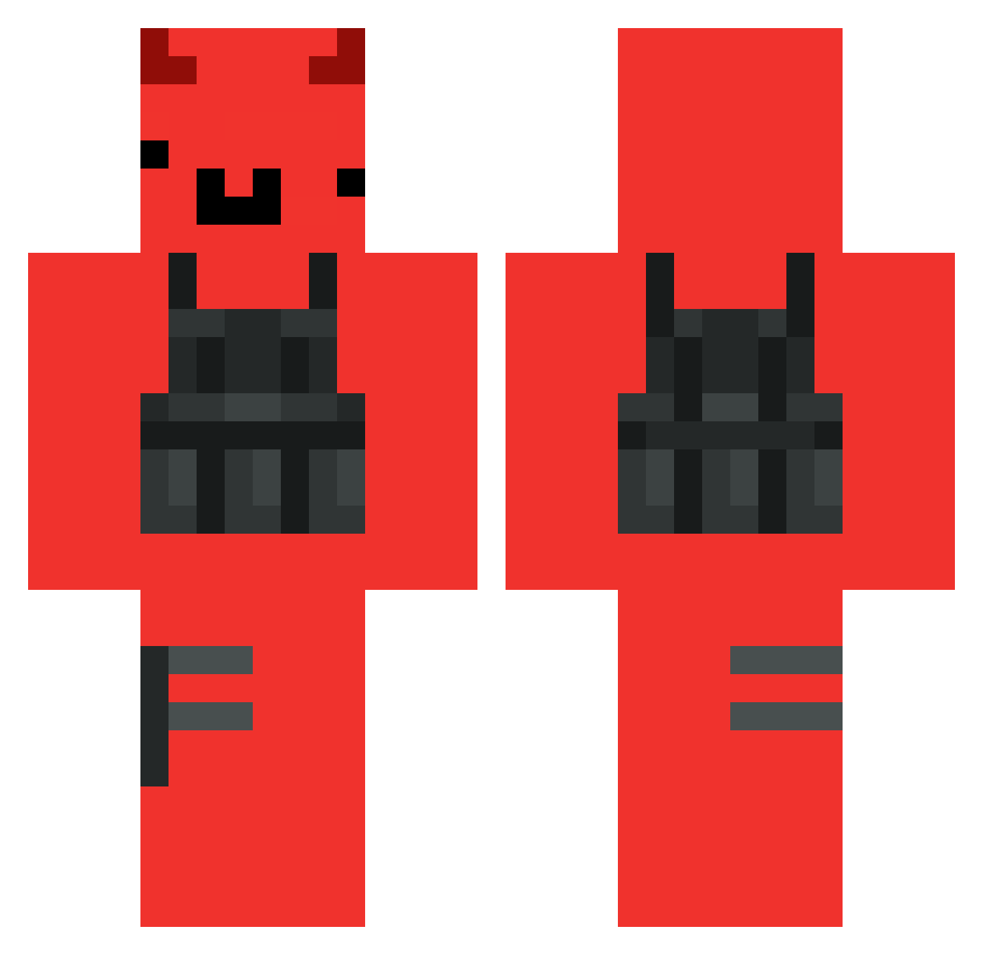 nashful Minecraft skin, front and back view