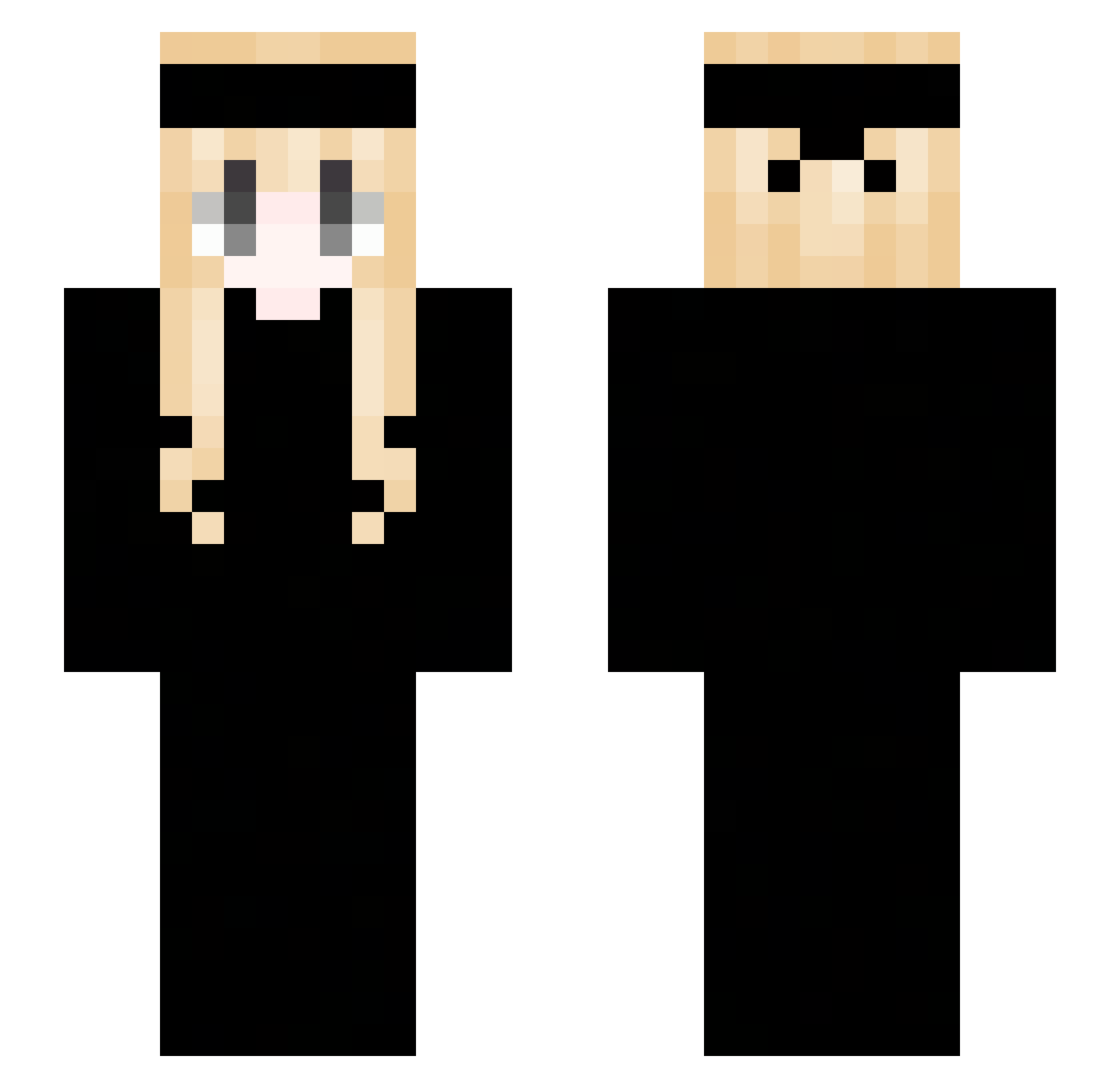 SushiimaVT Minecraft skin, front and back view