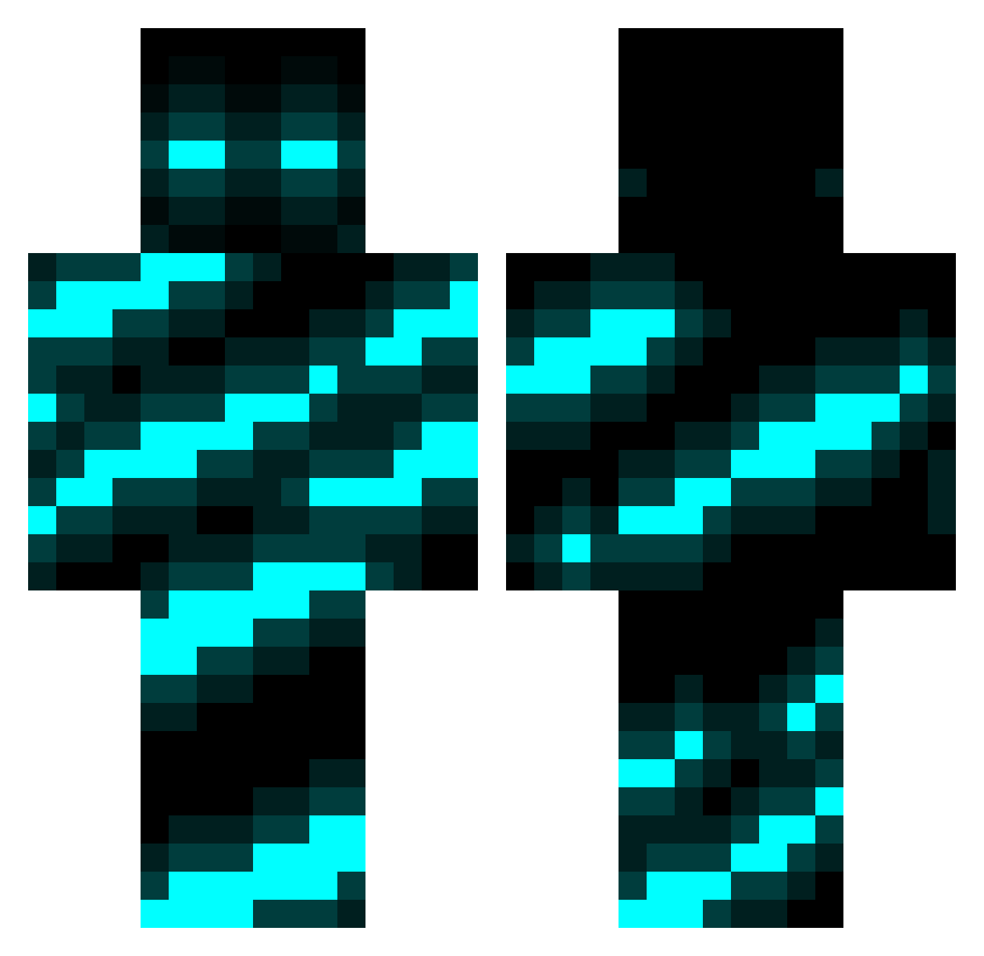 HockeyTitan777 Minecraft skin, front and back view