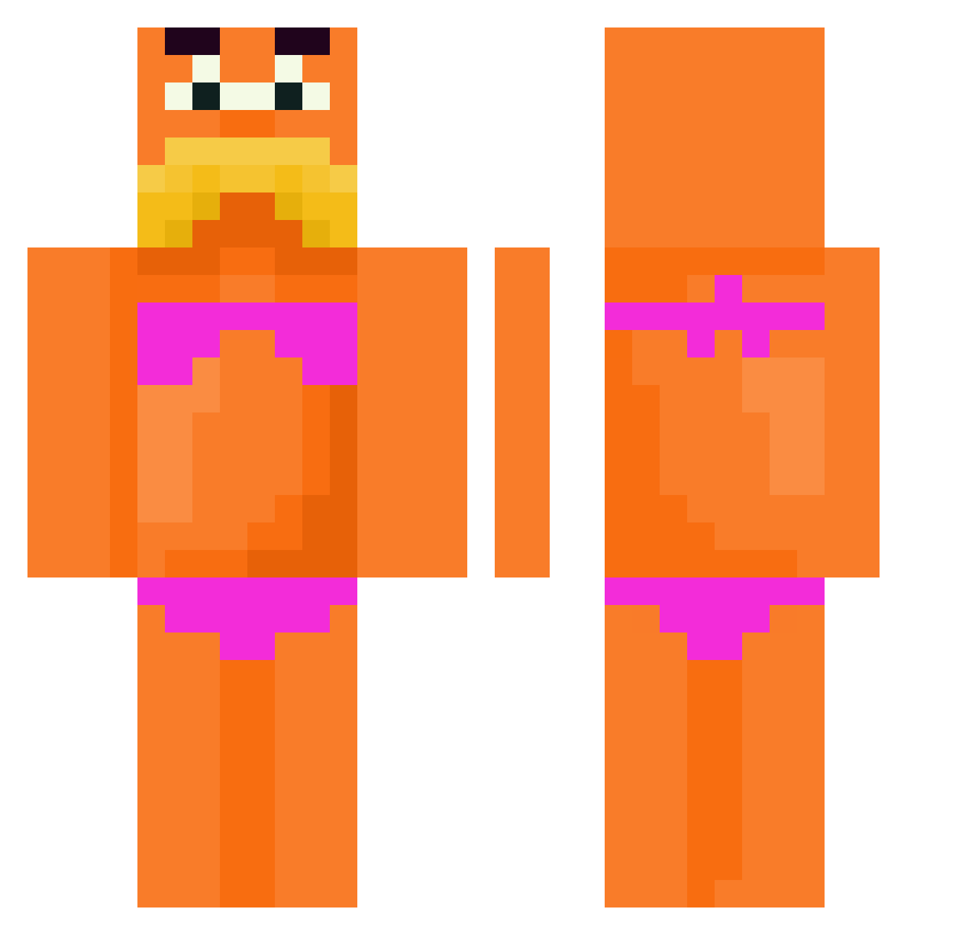 Spelmannen14 Minecraft skin, front and back view