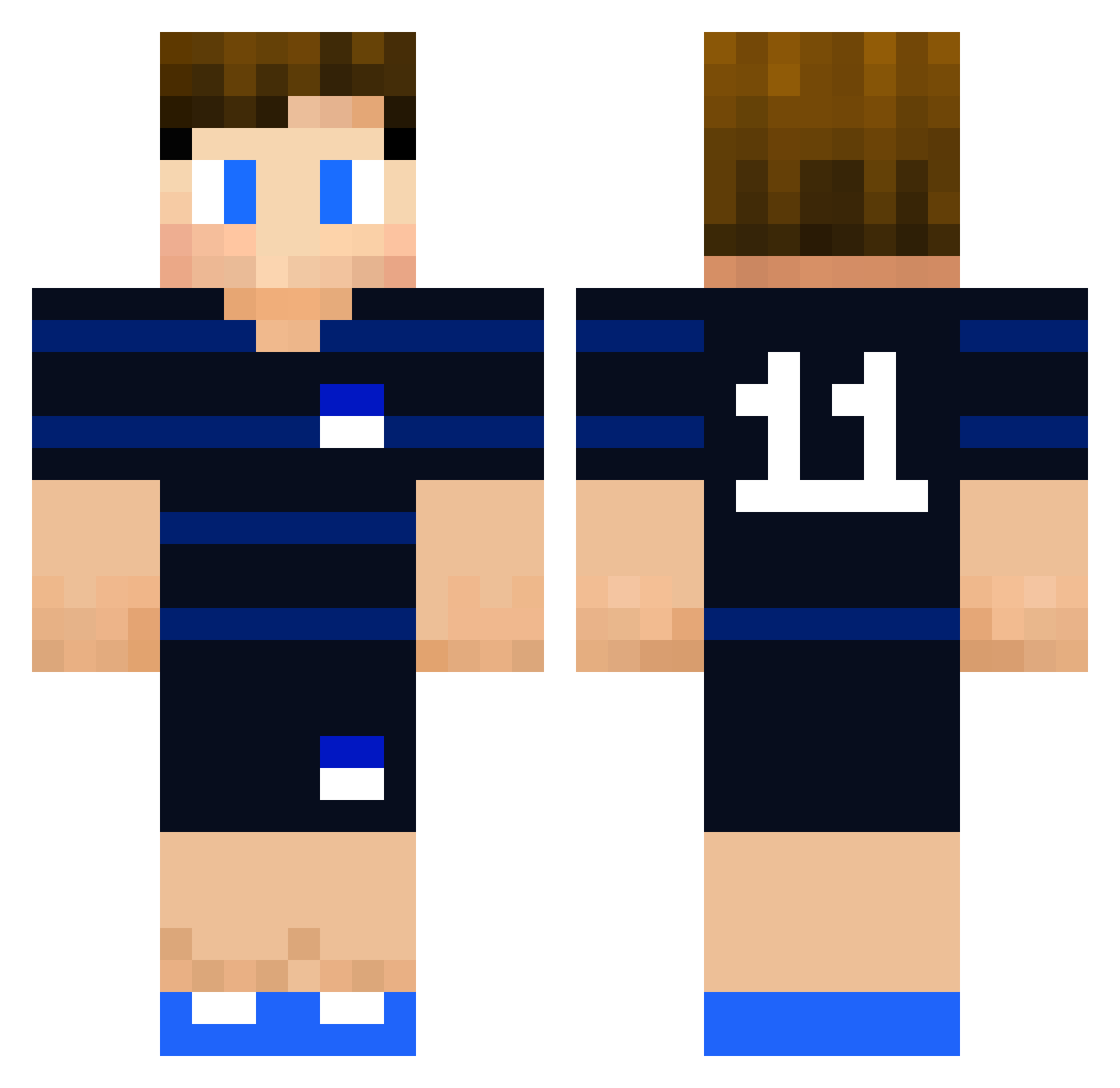 Yamatolul Minecraft skin, front and back view