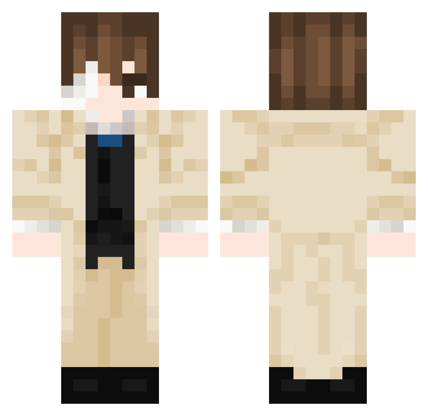 Red_butler2054 Minecraft skin, front and back view