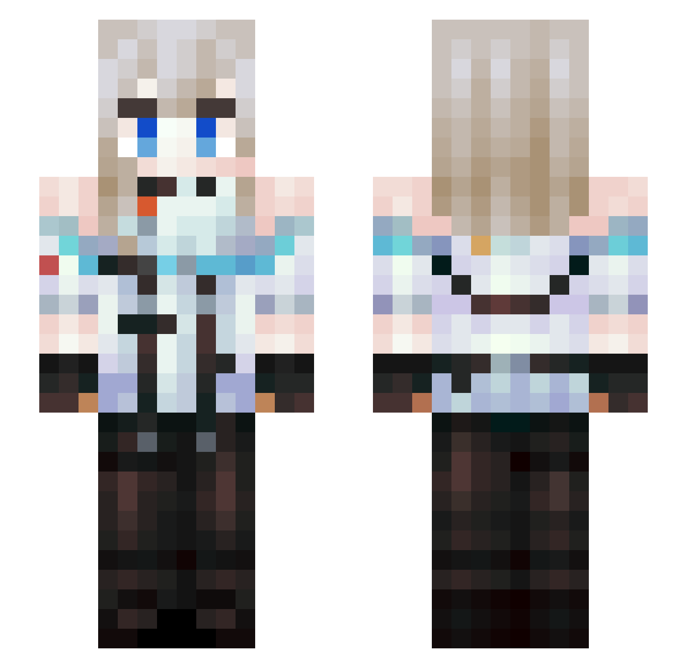 ChaseBank1359 Minecraft skin, front and back view