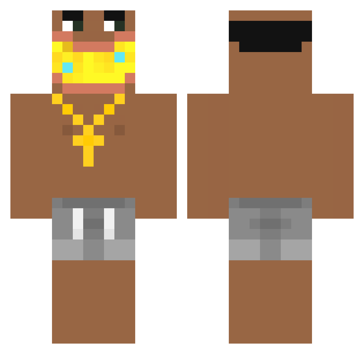 Fxn29n Minecraft skin, front and back view