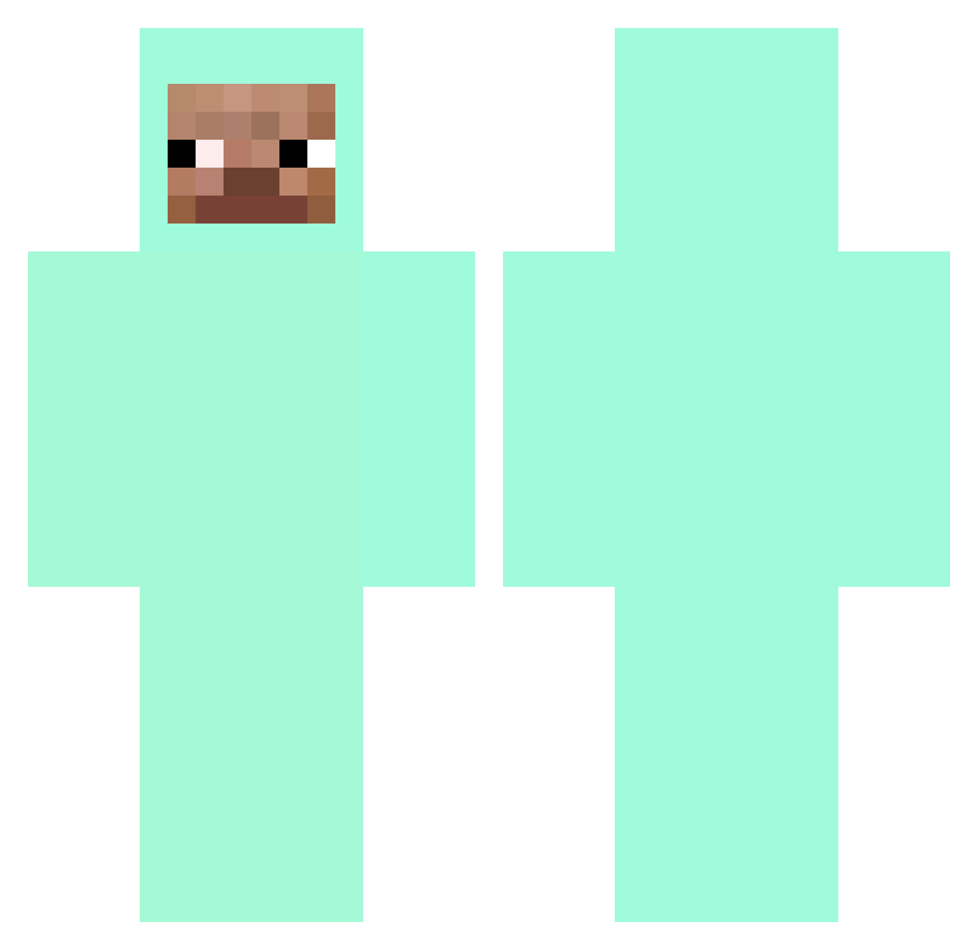 Stxs Minecraft skin, front and back view