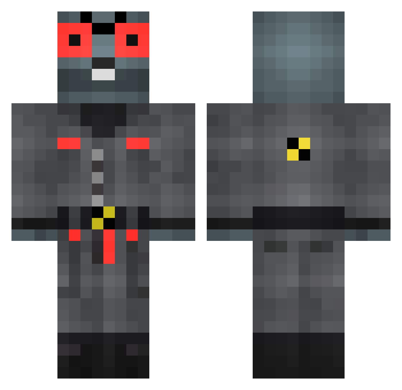 _HareroBot_ Minecraft skin, front and back view