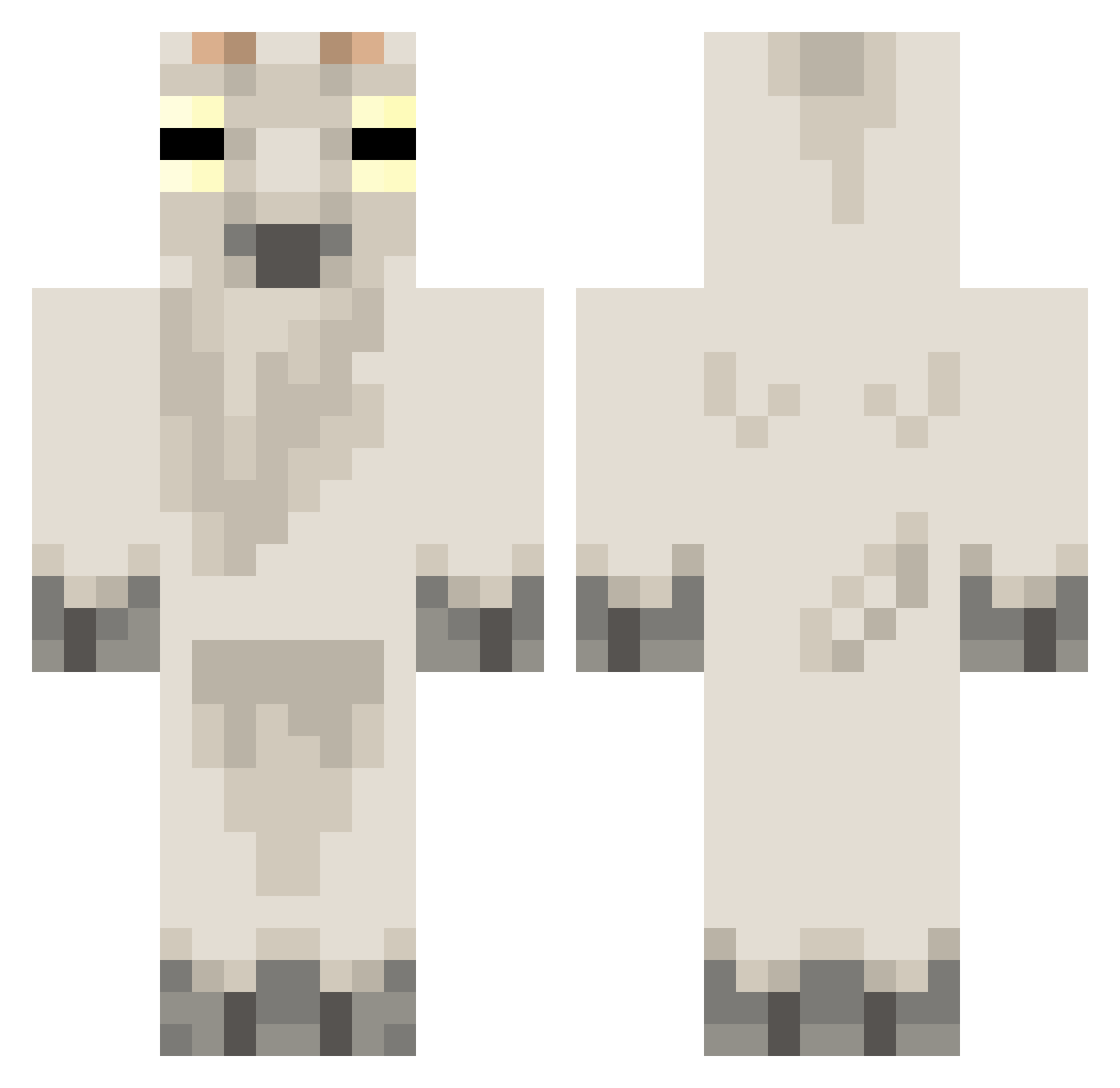 ForTheGoat Minecraft skin, front and back view