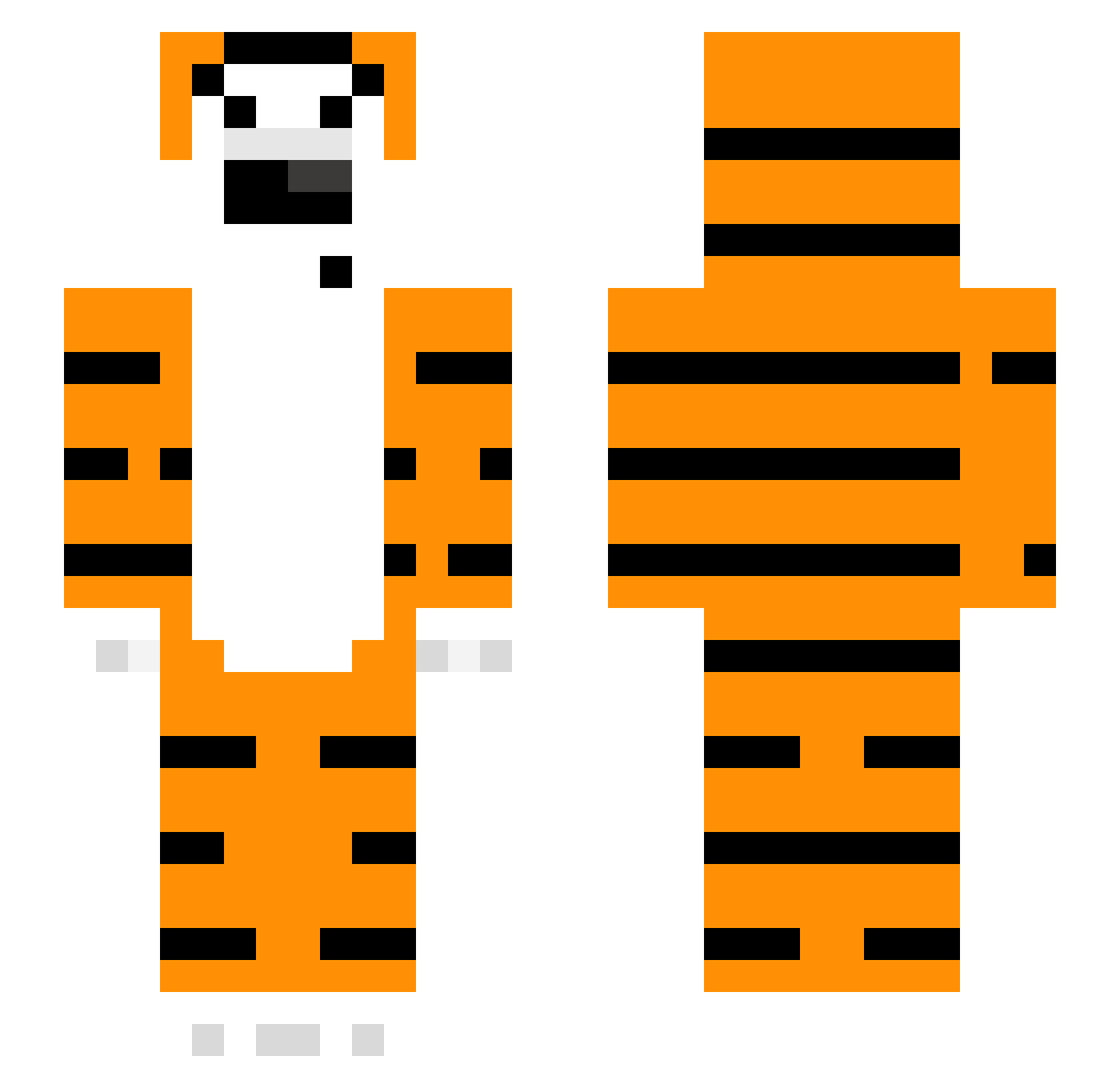 LJH_19 Minecraft skin, front and back view