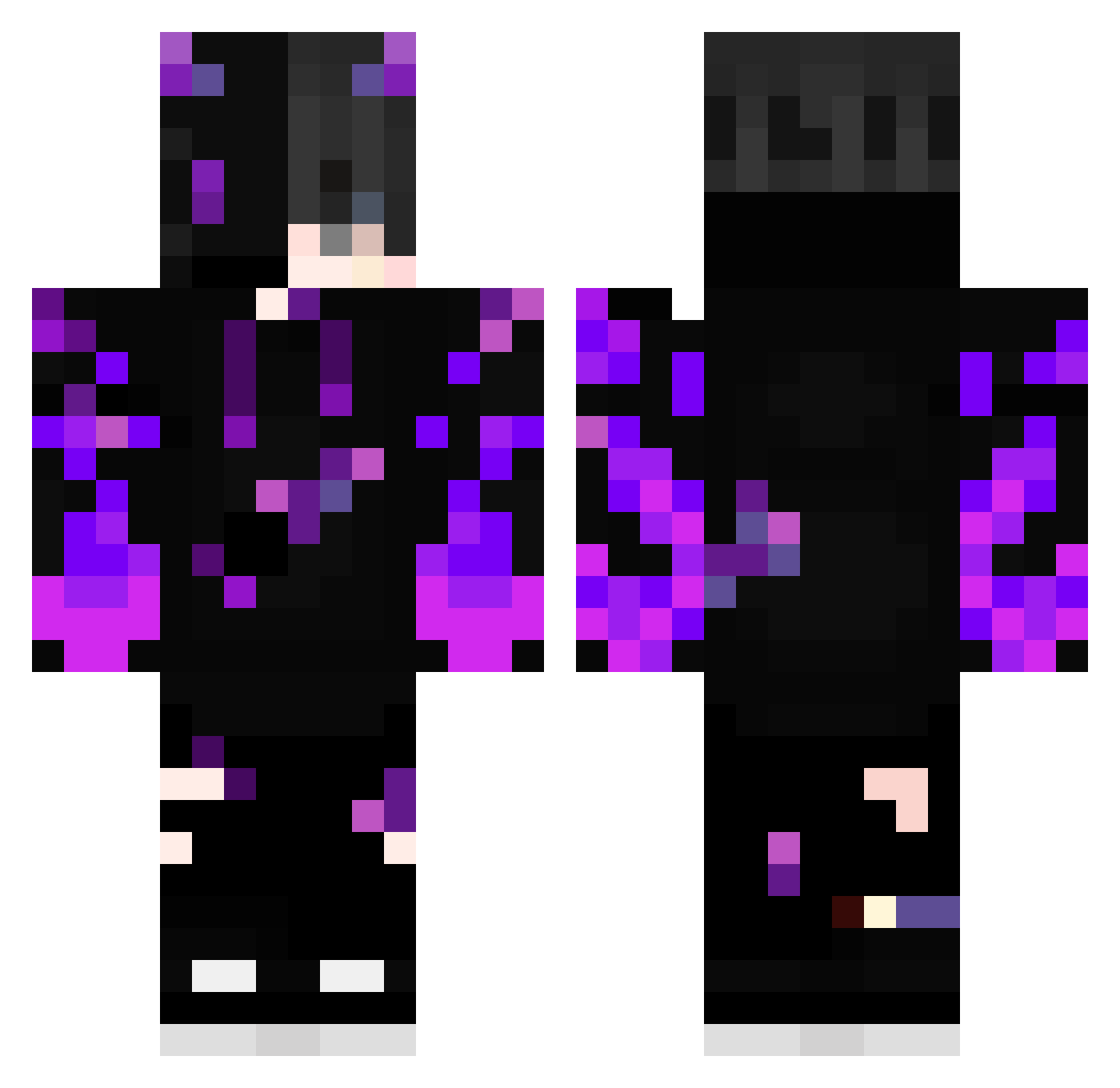 TT_Tirex Minecraft skin, front and back view