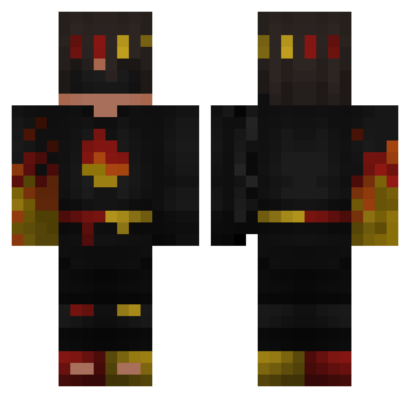 Dranena Minecraft skin, front and back view
