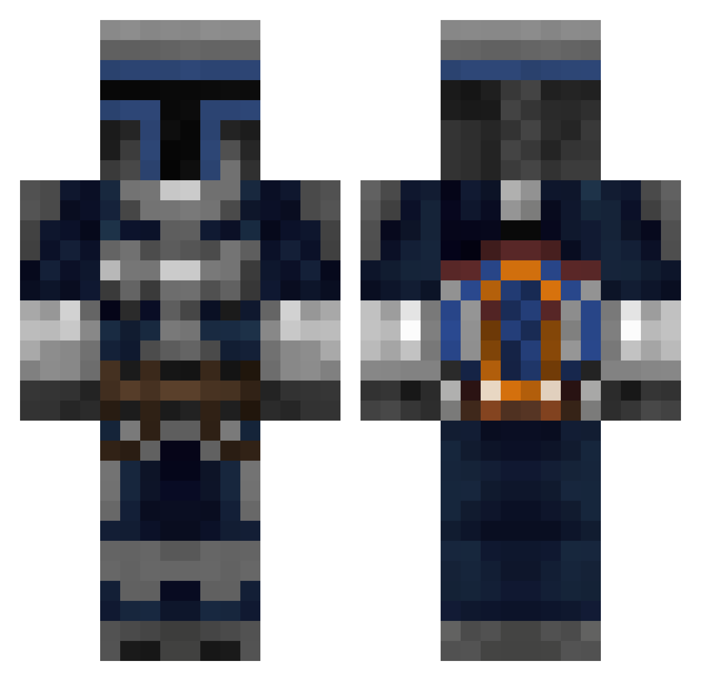 soggy_mobflip Minecraft skin, front and back view