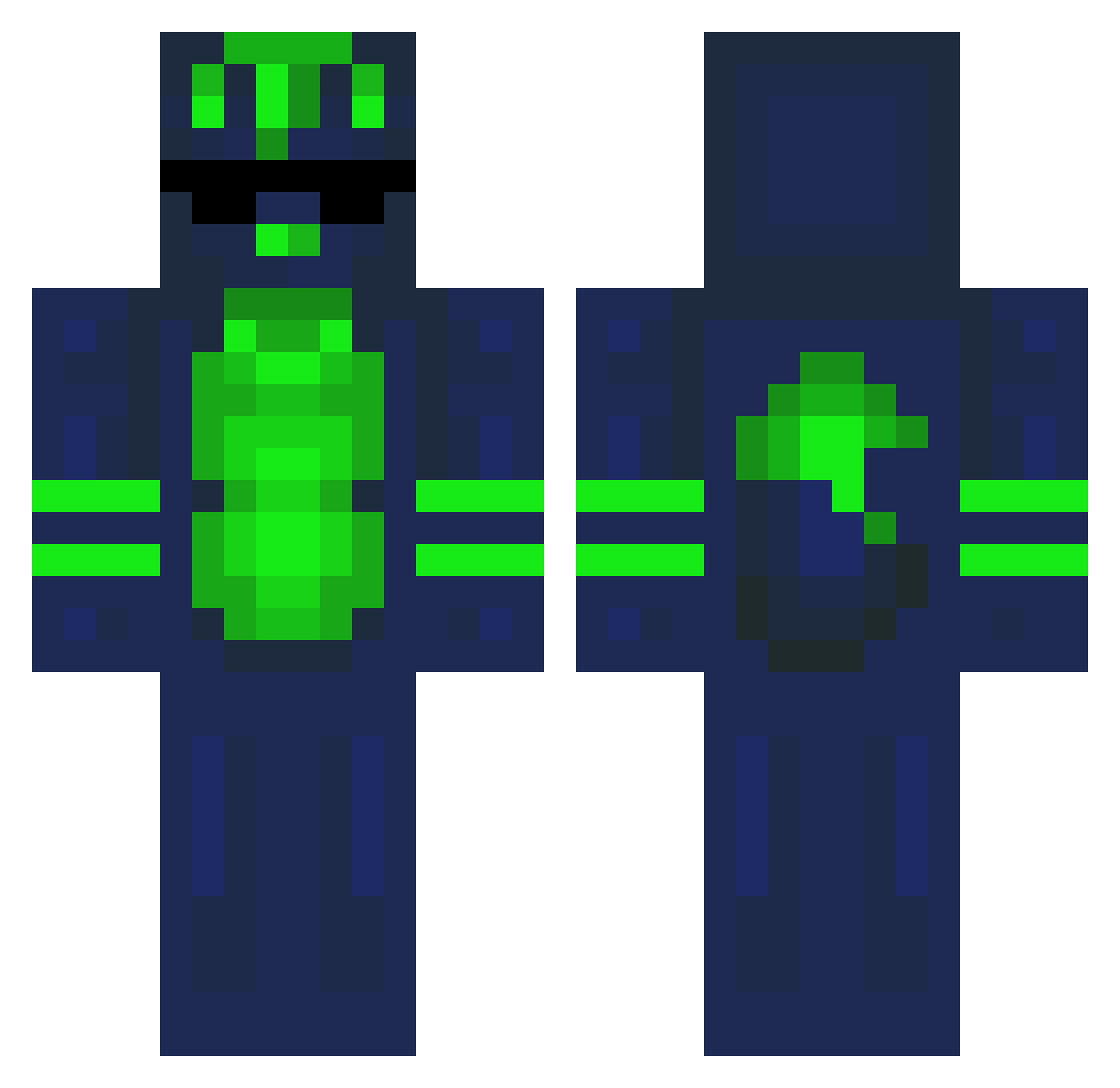 MomsOnlyFan Minecraft skin, front and back view