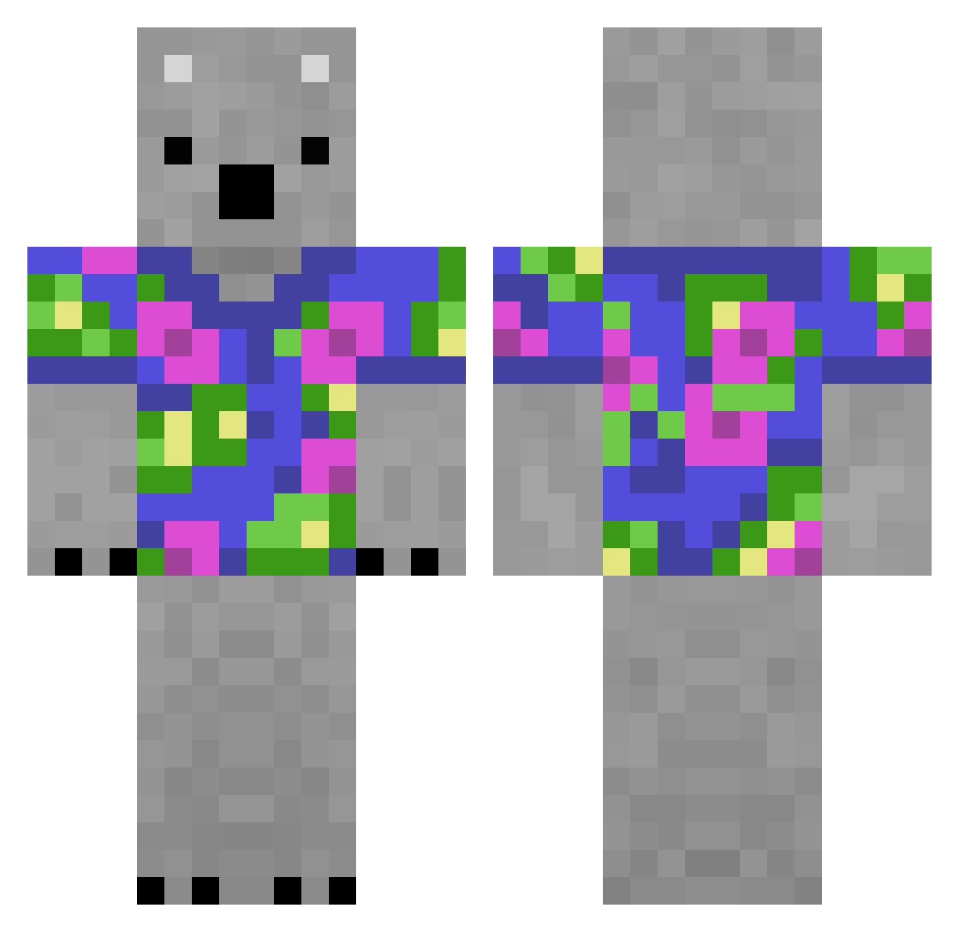 ByMarty Minecraft skin, front and back view