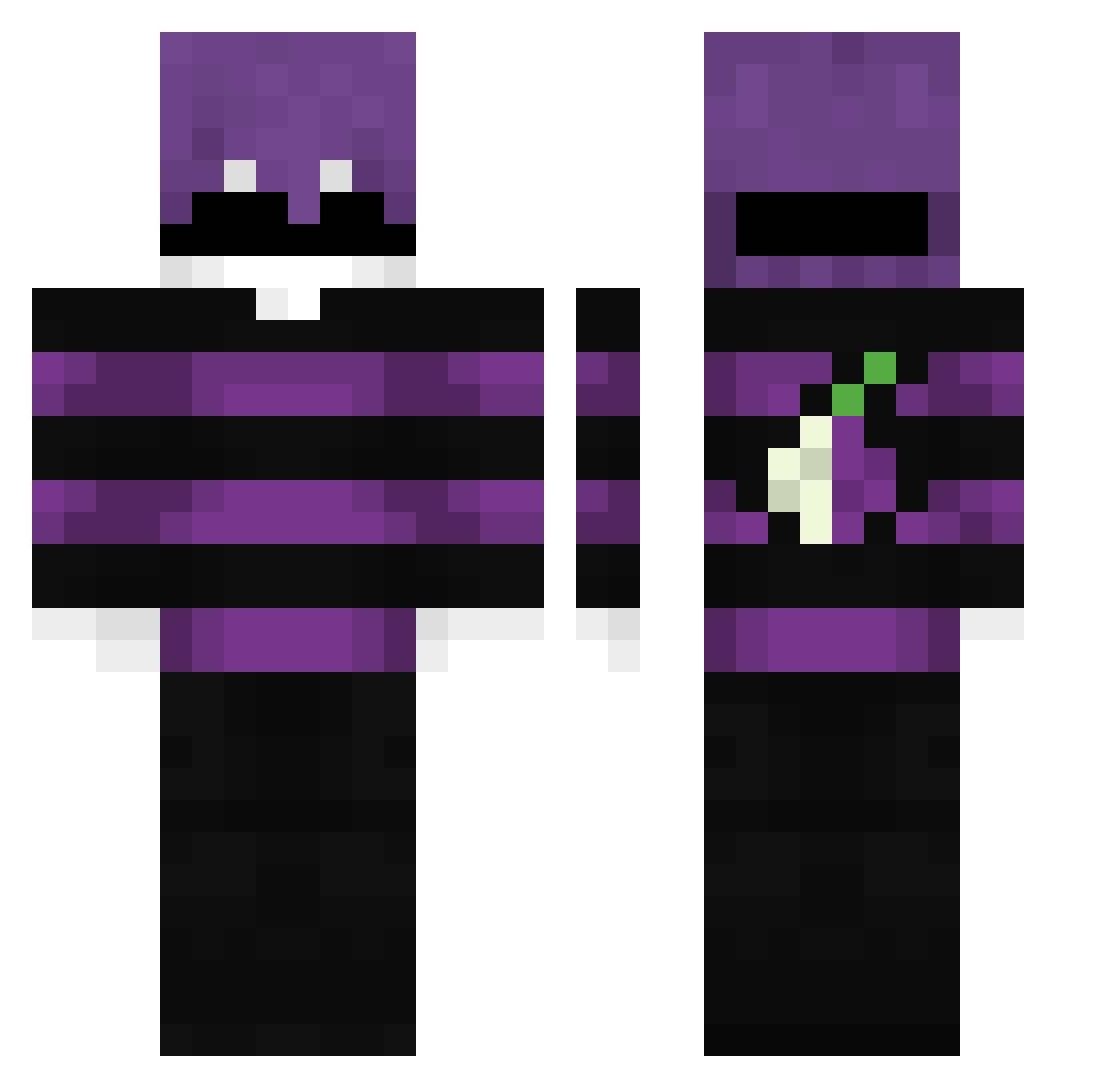 procao Minecraft skin, front and back view